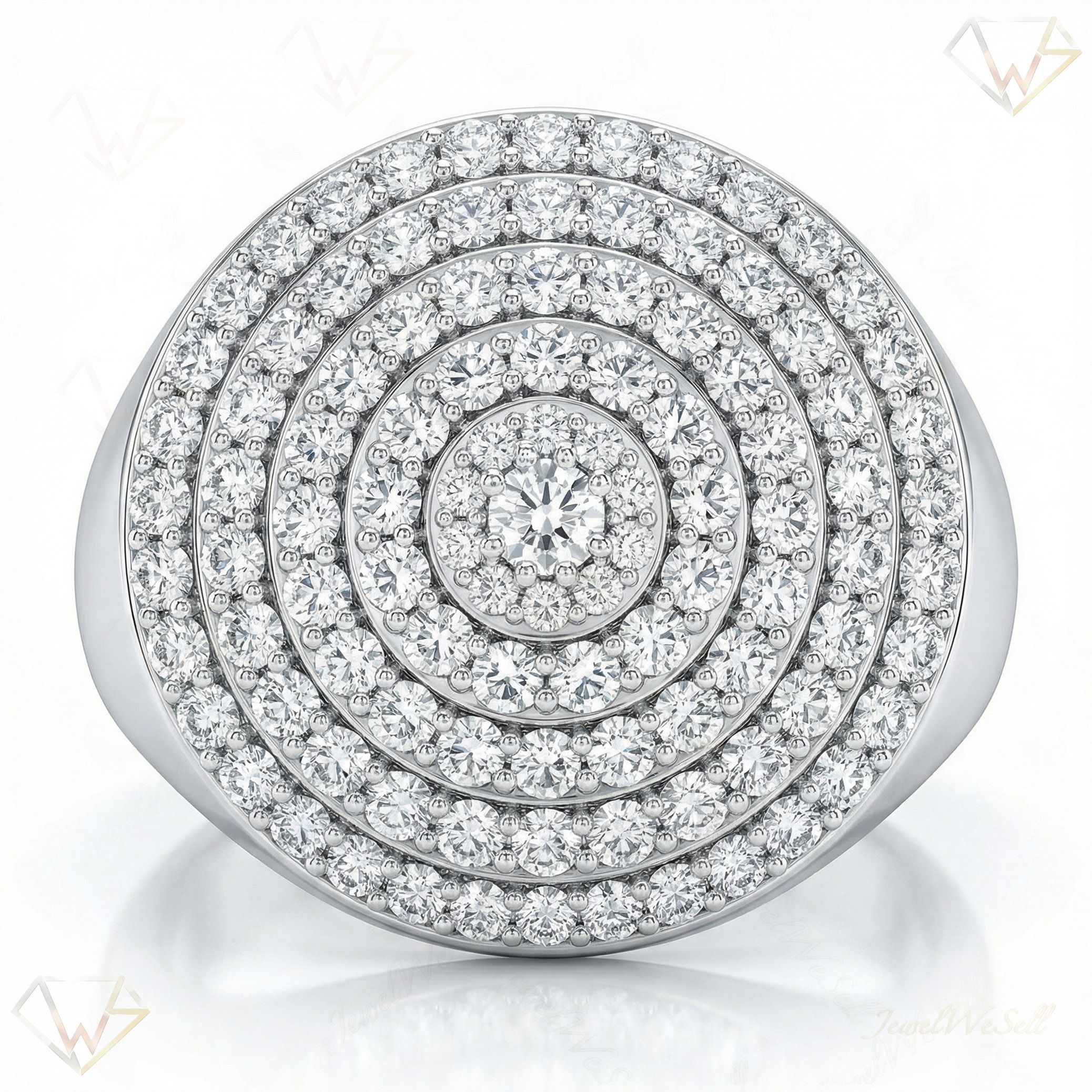 2.66 ct EF VS Moissanite Mens Statement Ring in 925 Sterling SIlver _ Sz0800 101786