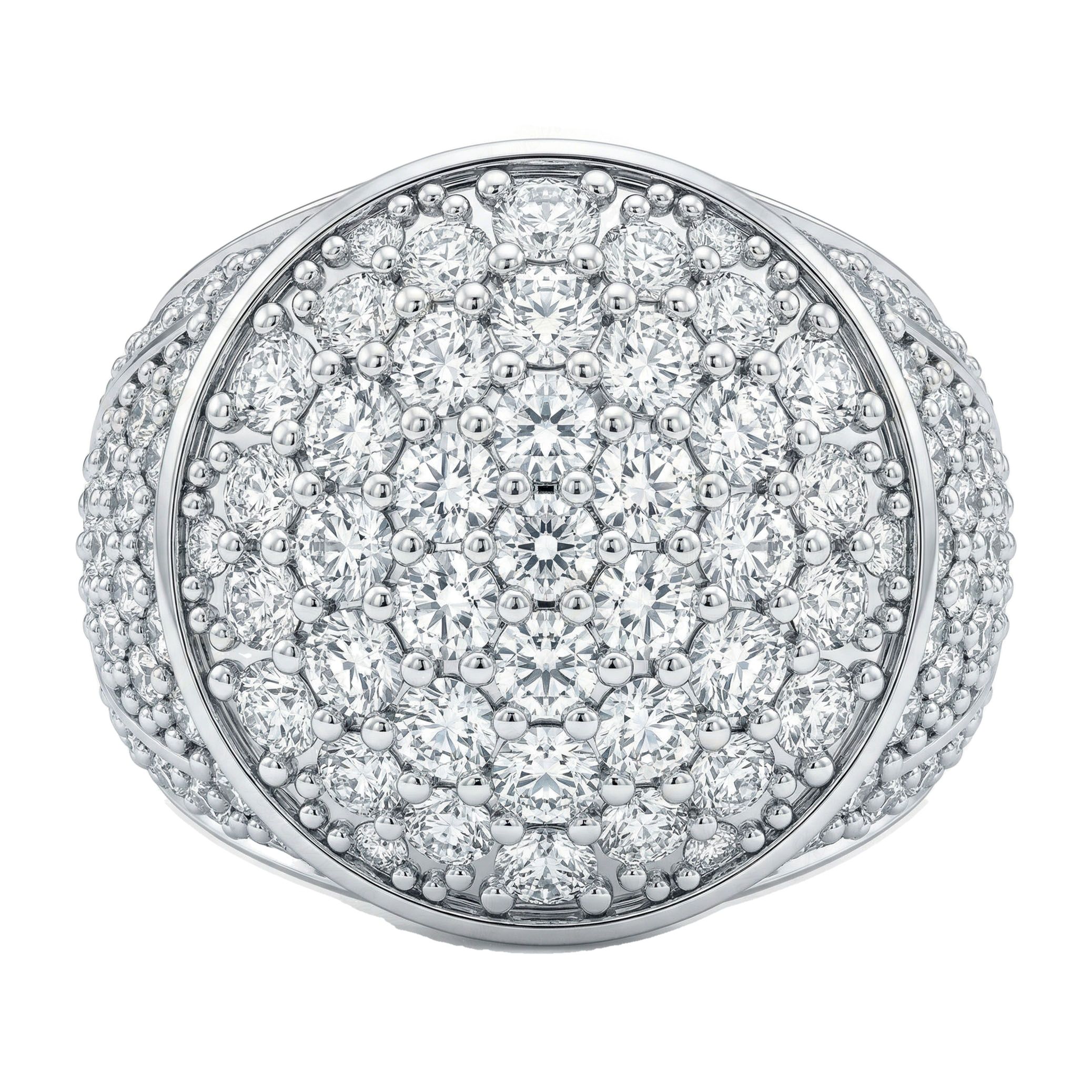 4.80 ct EF VS Lab Grown Diamond Mens Statement Ring in 14k White Gold _ Sz0875 101798