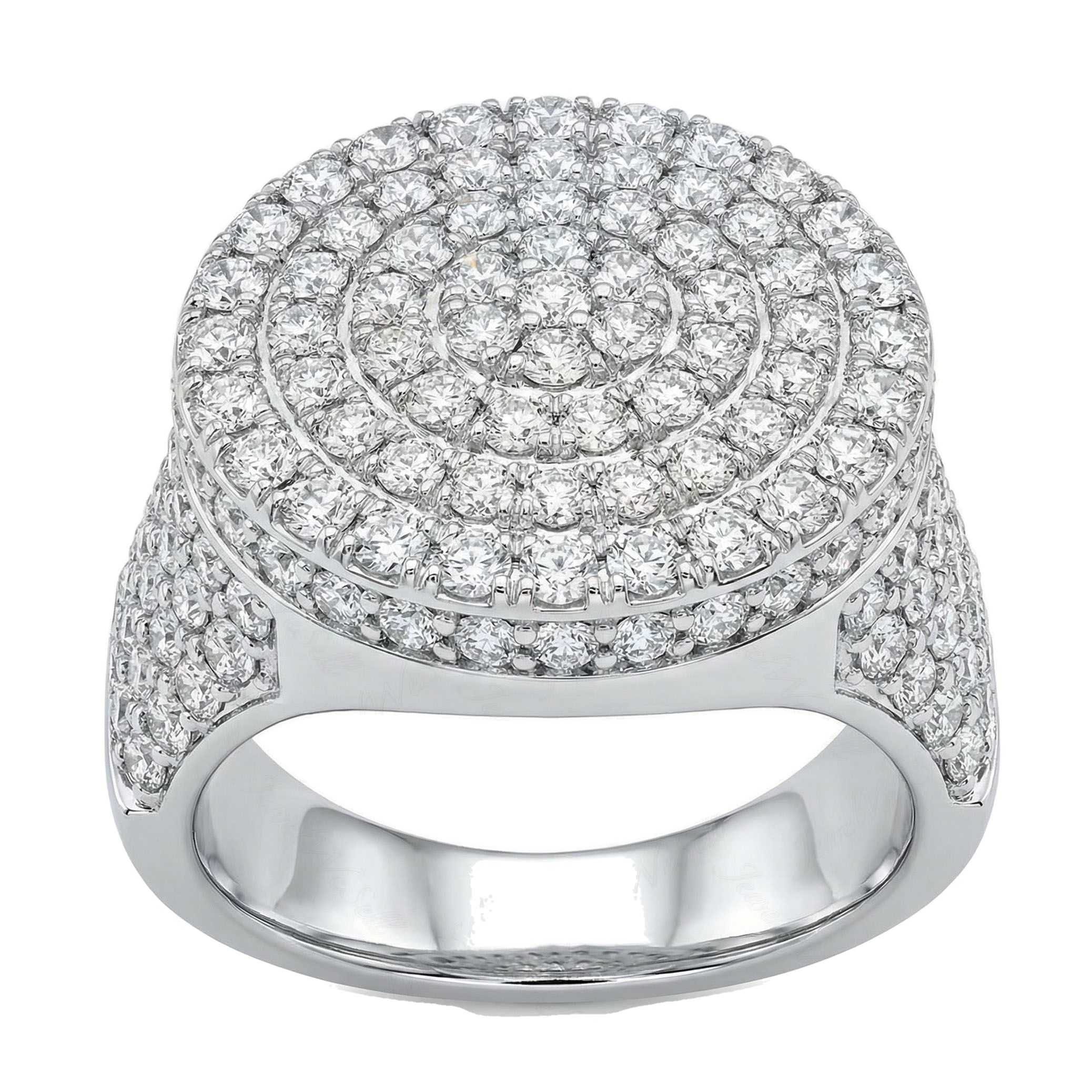 4.75 ct EF VS Lab Grown Diamond Mens Statement Ring in 10k White Gold _ Sz0925 101828