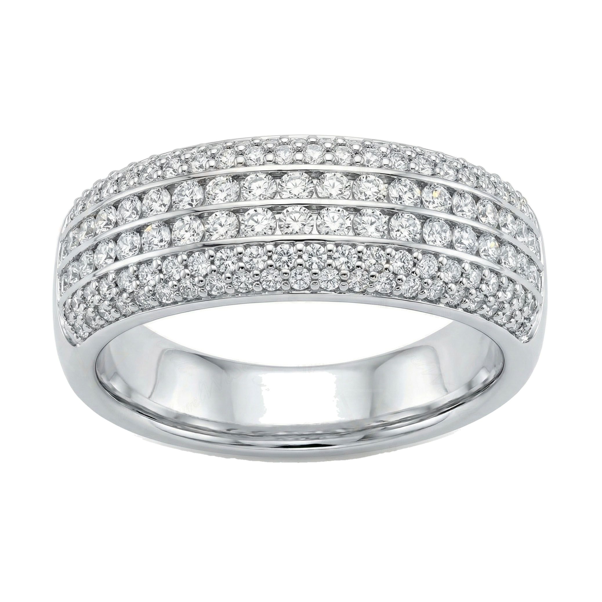 1.66 ct EF VS Lab Grown Diamond Mens Wedding Band in 14k White Gold _ Sz0875 101831