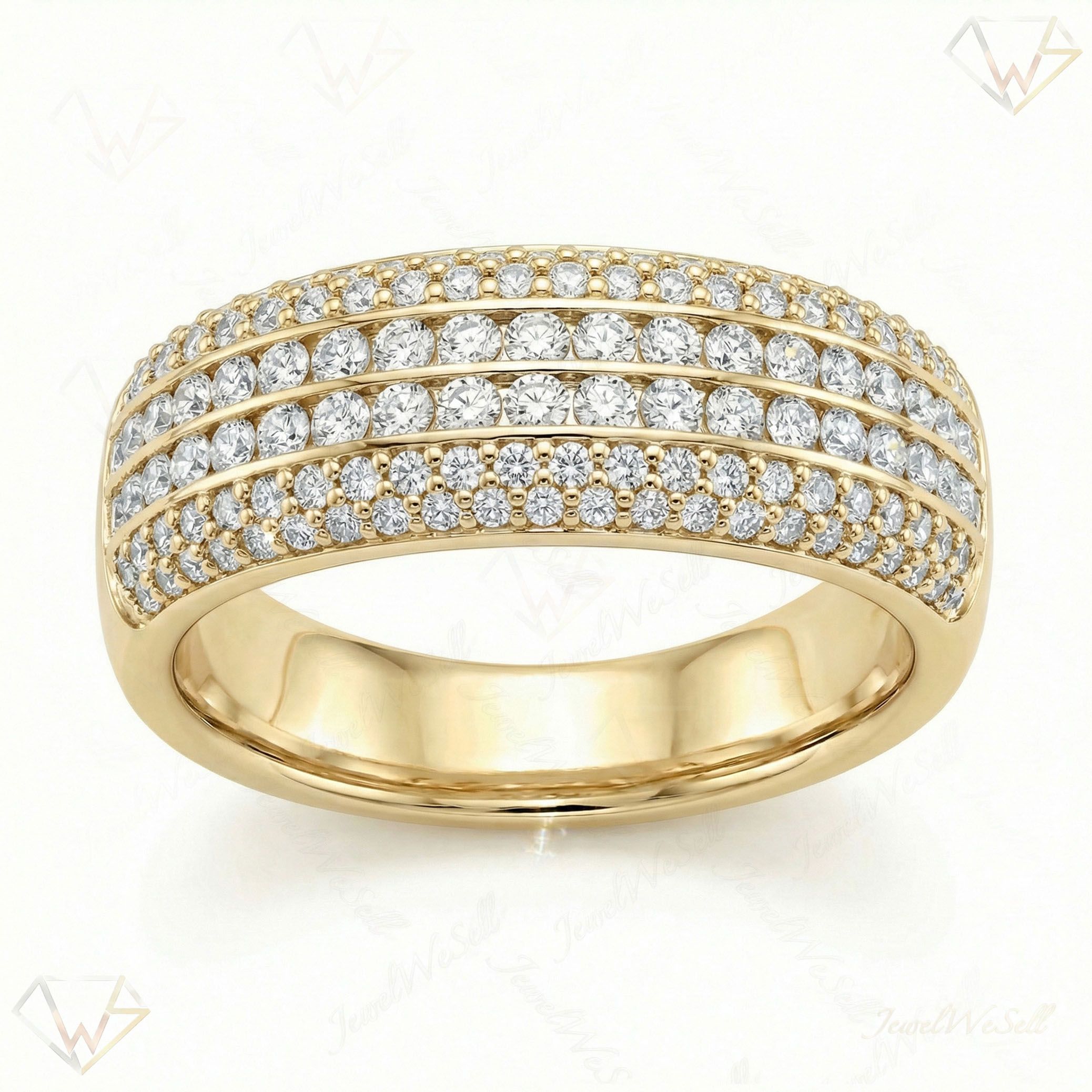 1.66 ct EF VS Lab Grown Diamond Mens Wedding Band in 10k Yellow Gold _ Sz0575 101831