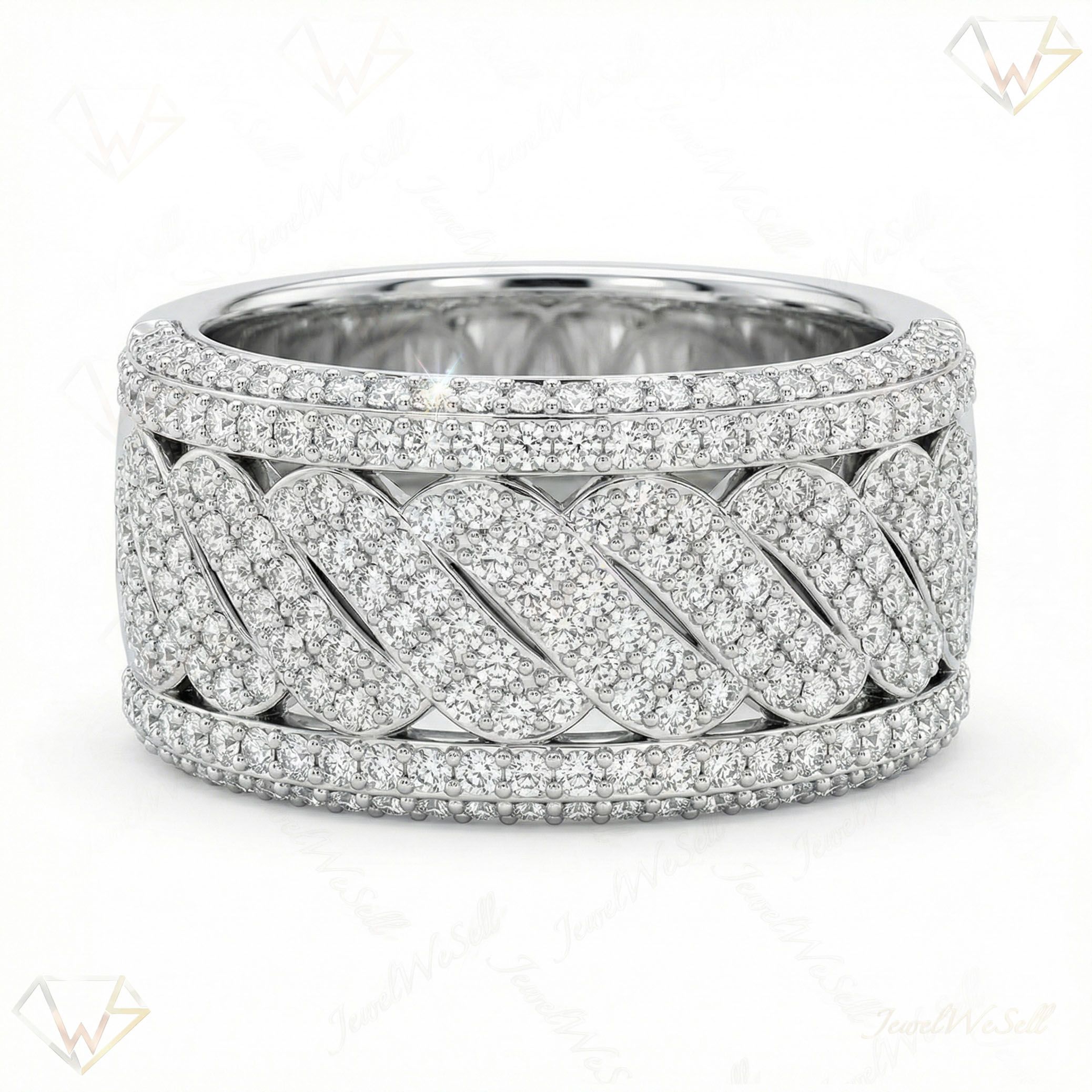 1.50 ct EF VS Moissanite Mens Wedding Band in 925 Sterling SIlver _ Sz0775 101833