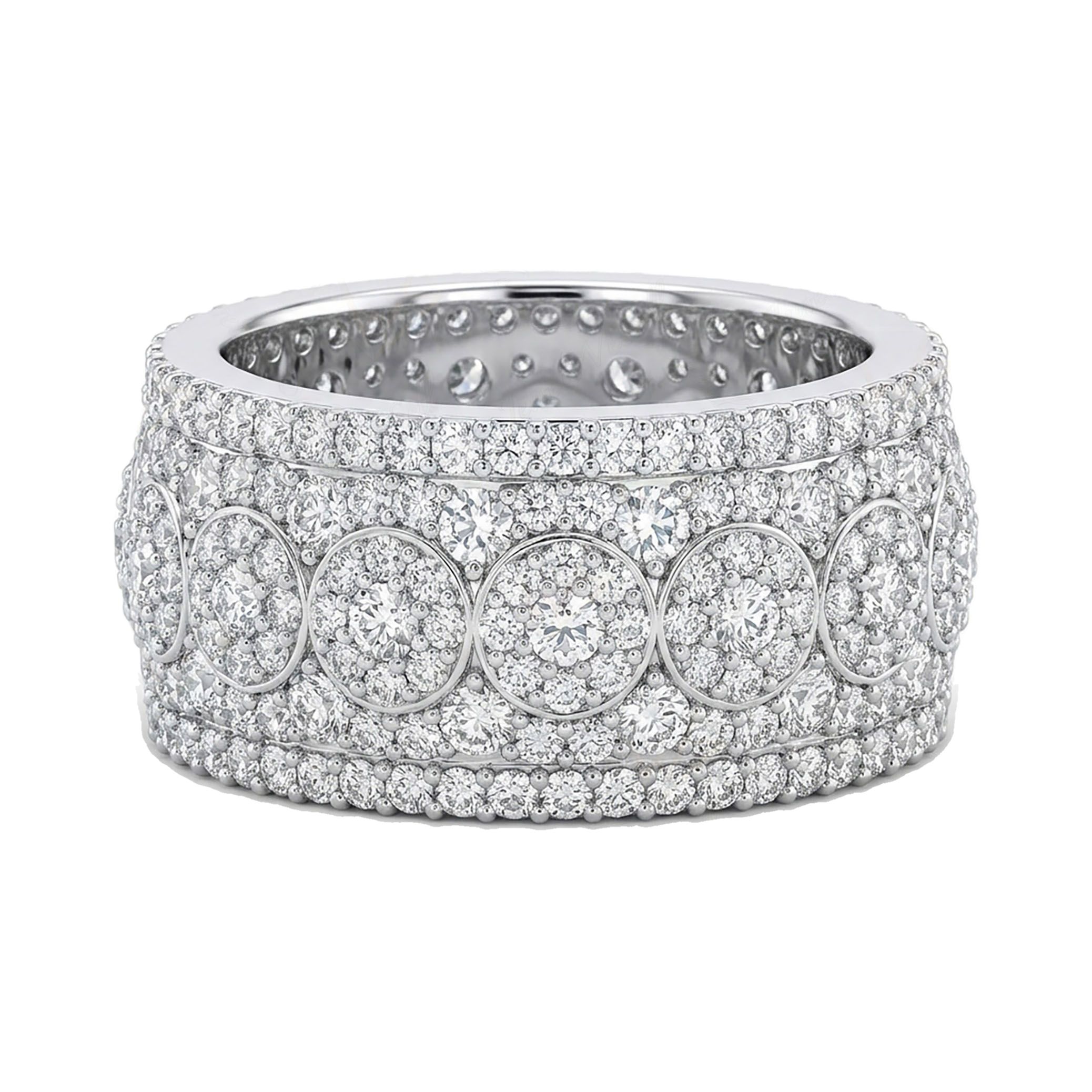 1.50 ct EF VS Lab Grown Diamond Mens Wedding Band in 14k White Gold _ Sz0875 101835