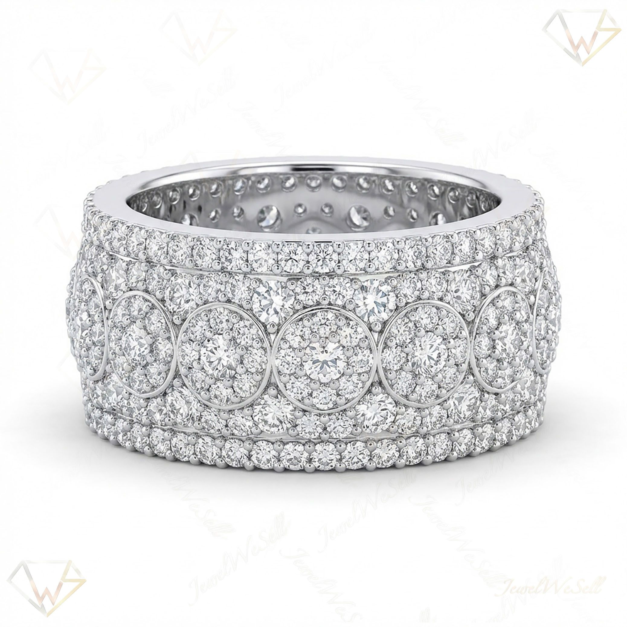 1.50 ct EF VS Moissanite Mens Wedding Band in 925 Sterling SIlver _ Sz0500 101835