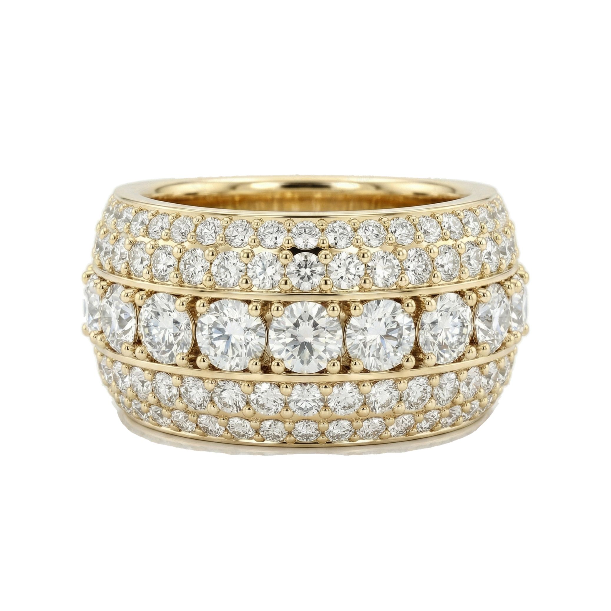 3.75 ct EF VS Lab Grown Diamond Mens Wedding Band in 14k Yellow Gold _ Sz0875 101853