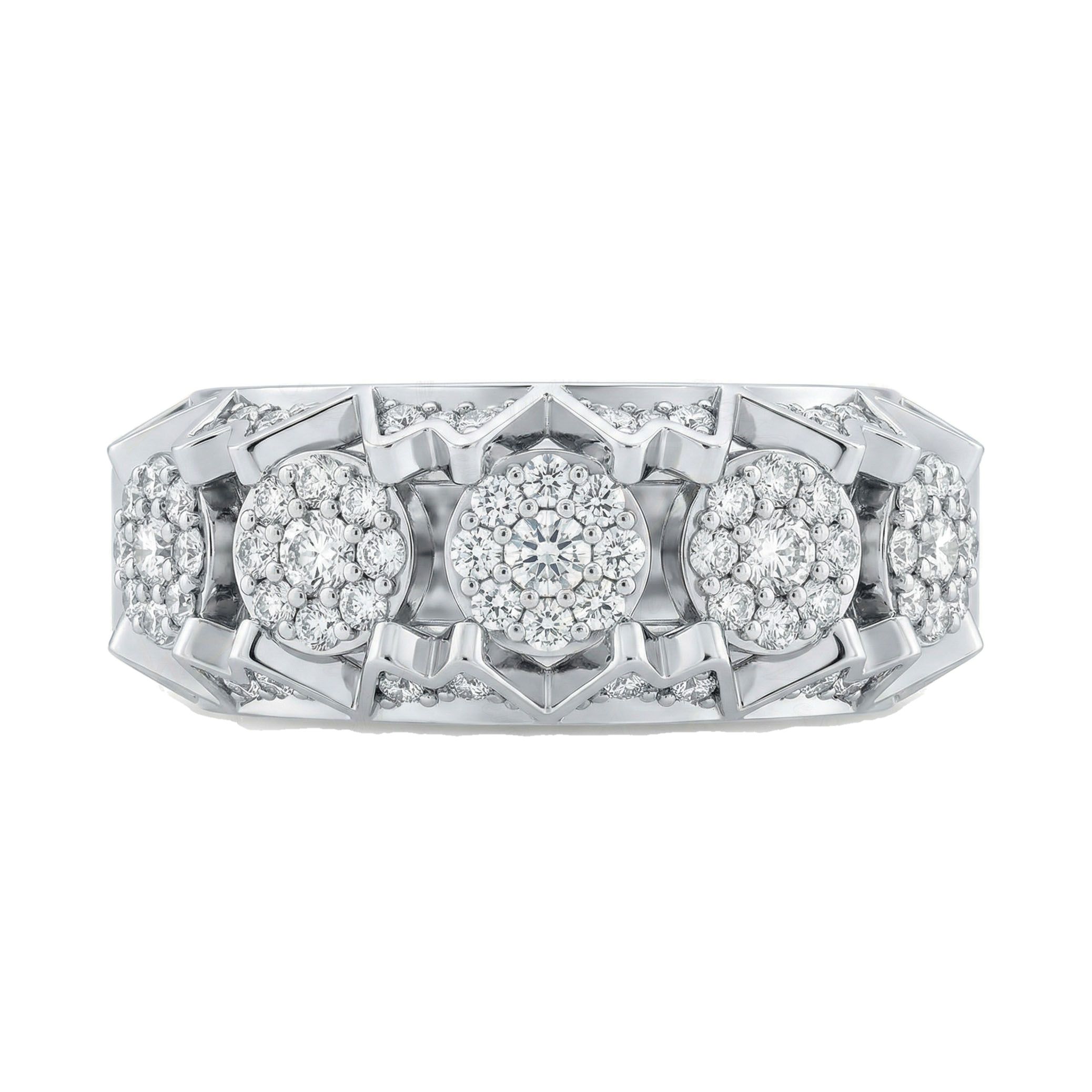 0.80 ct EF VS Lab Grown Diamond Mens Wedding Band in 10k White Gold _ Sz0475 101911