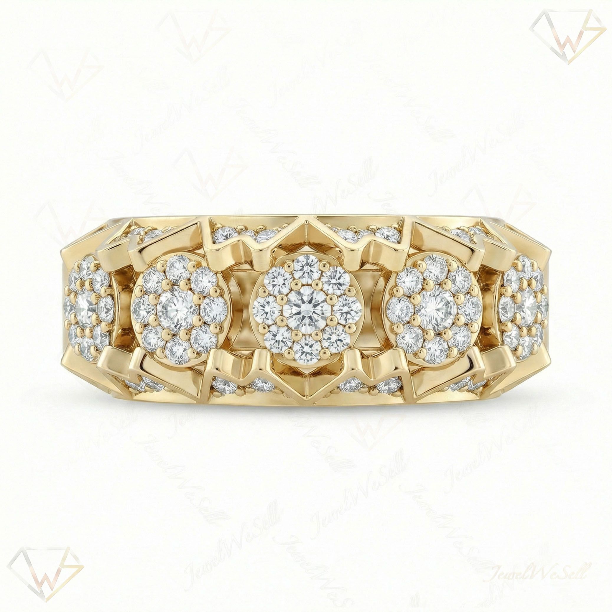 0.80 ct EF VS Lab Grown Diamond Mens Wedding Band in 10k Yellow Gold _ Sz0725 101911