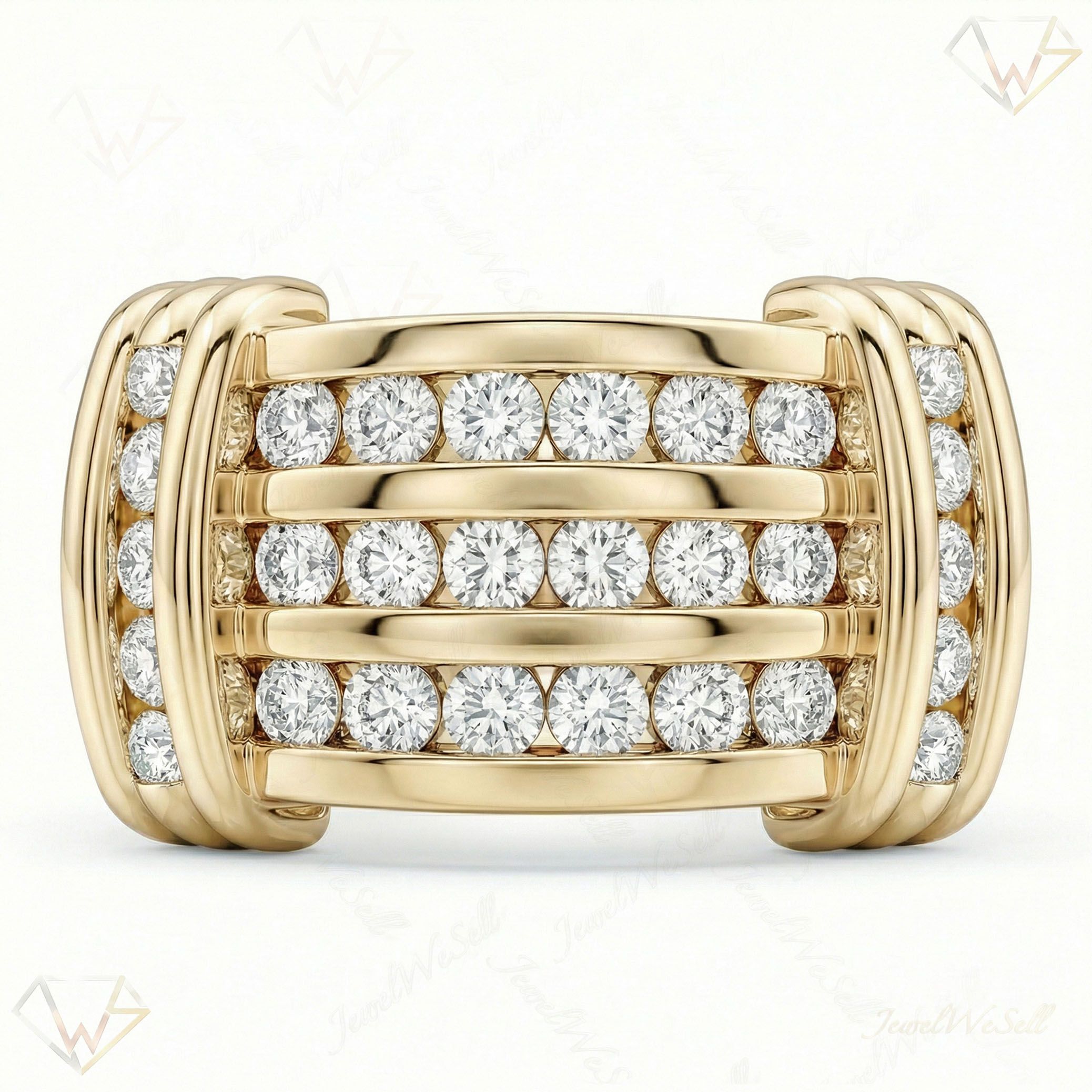 1.33 ct EF VS Lab Grown Diamond Mens Wedding Band in 10k Yellow Gold _ Sz0475 101970