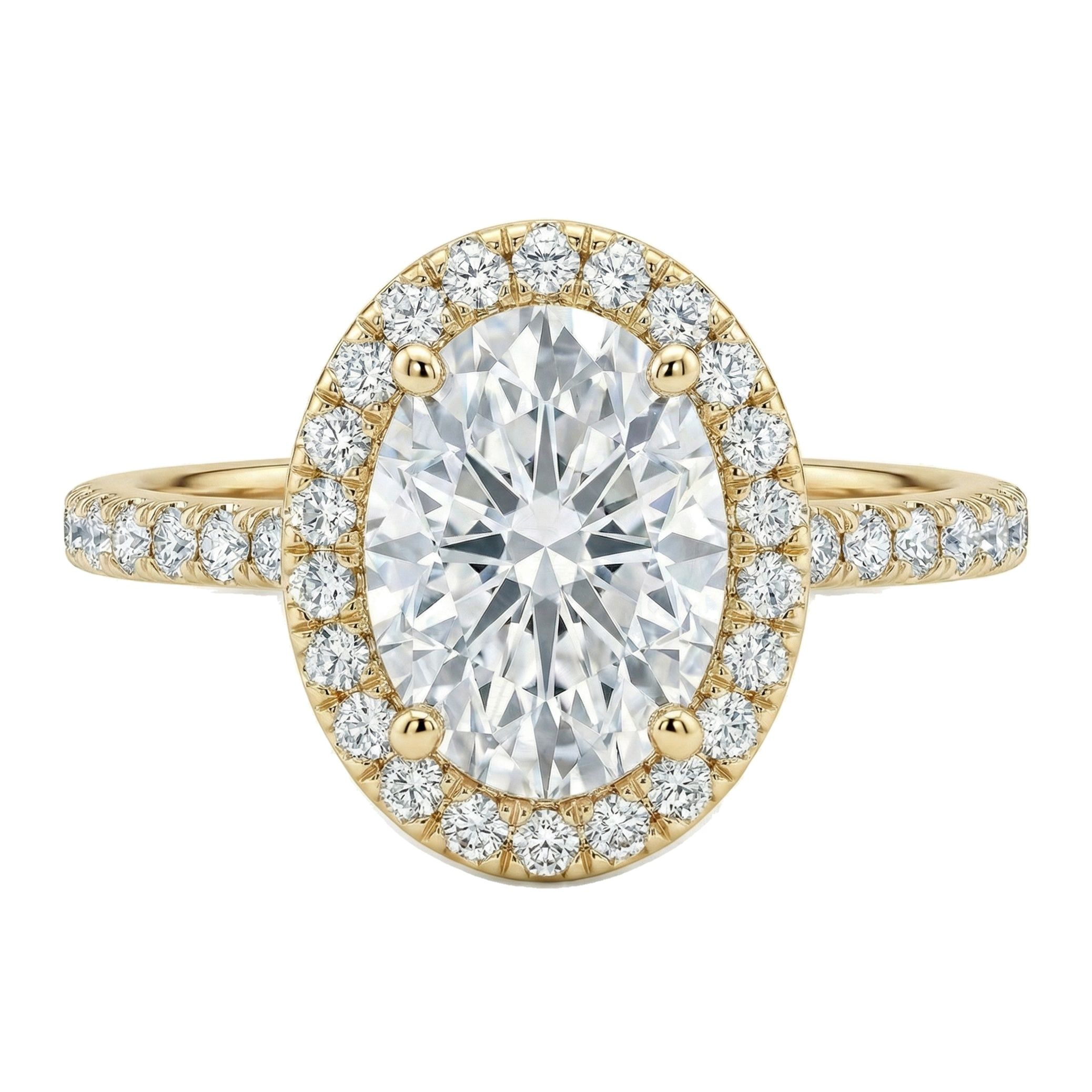 1.50 ct EF VS Lab Grown Diamond Solitaire with Accents Engagement Ring in 10k Yellow Gold _ Sz0475 102060