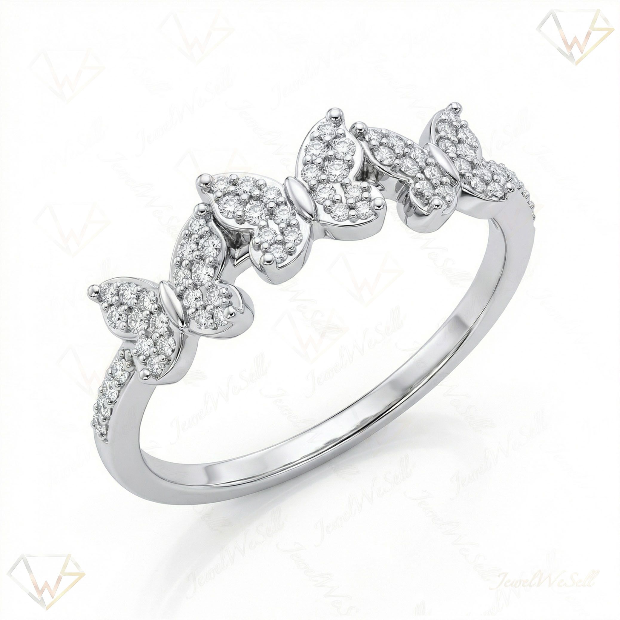 0.20 ct EF VS Moissanite Fancy Ring in 925 Sterling SIlver _ Sz0700 102115