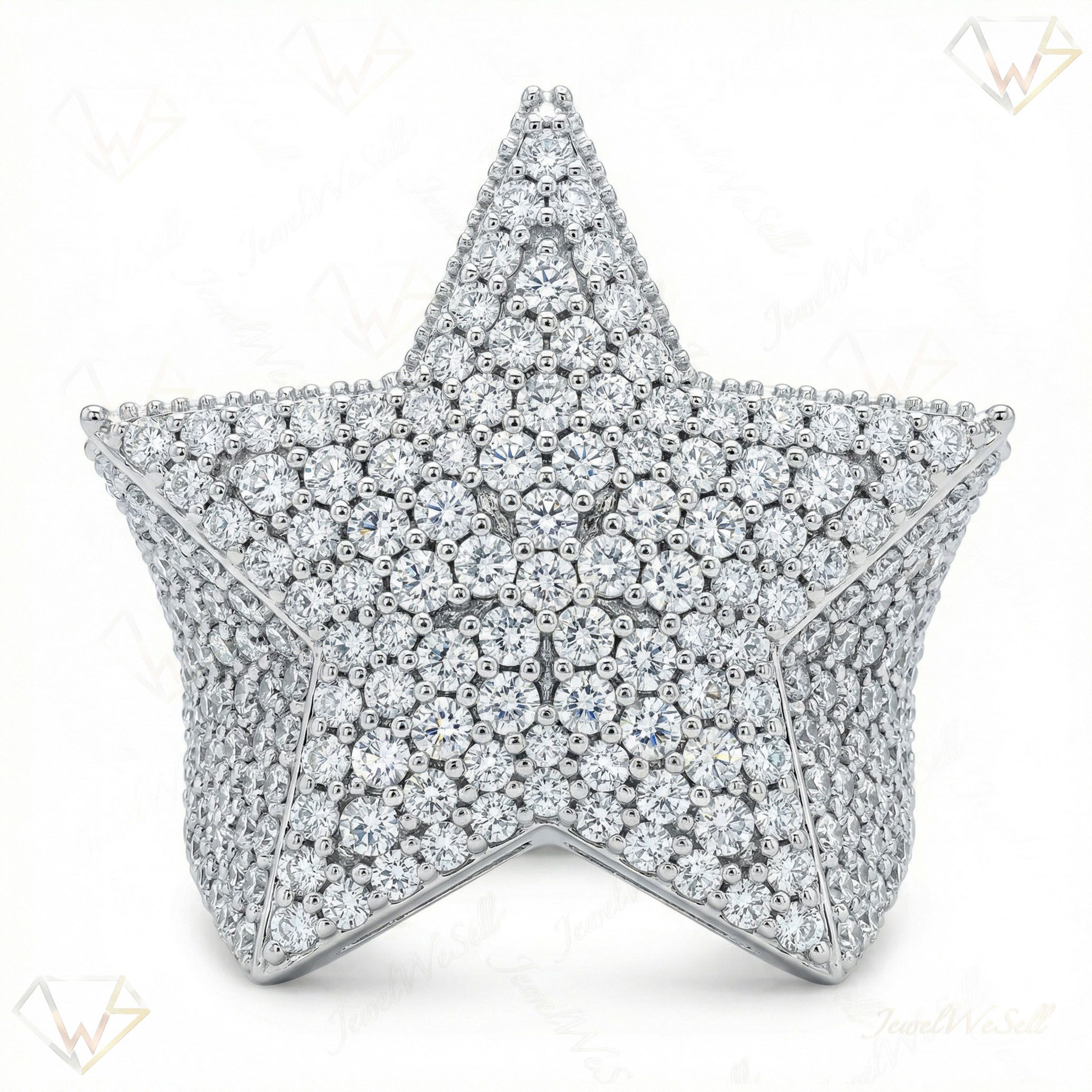 9.50 ct EF VS Lab Grown Diamond Mens Statement Ring in 10k White Gold _ Sz0875 102198