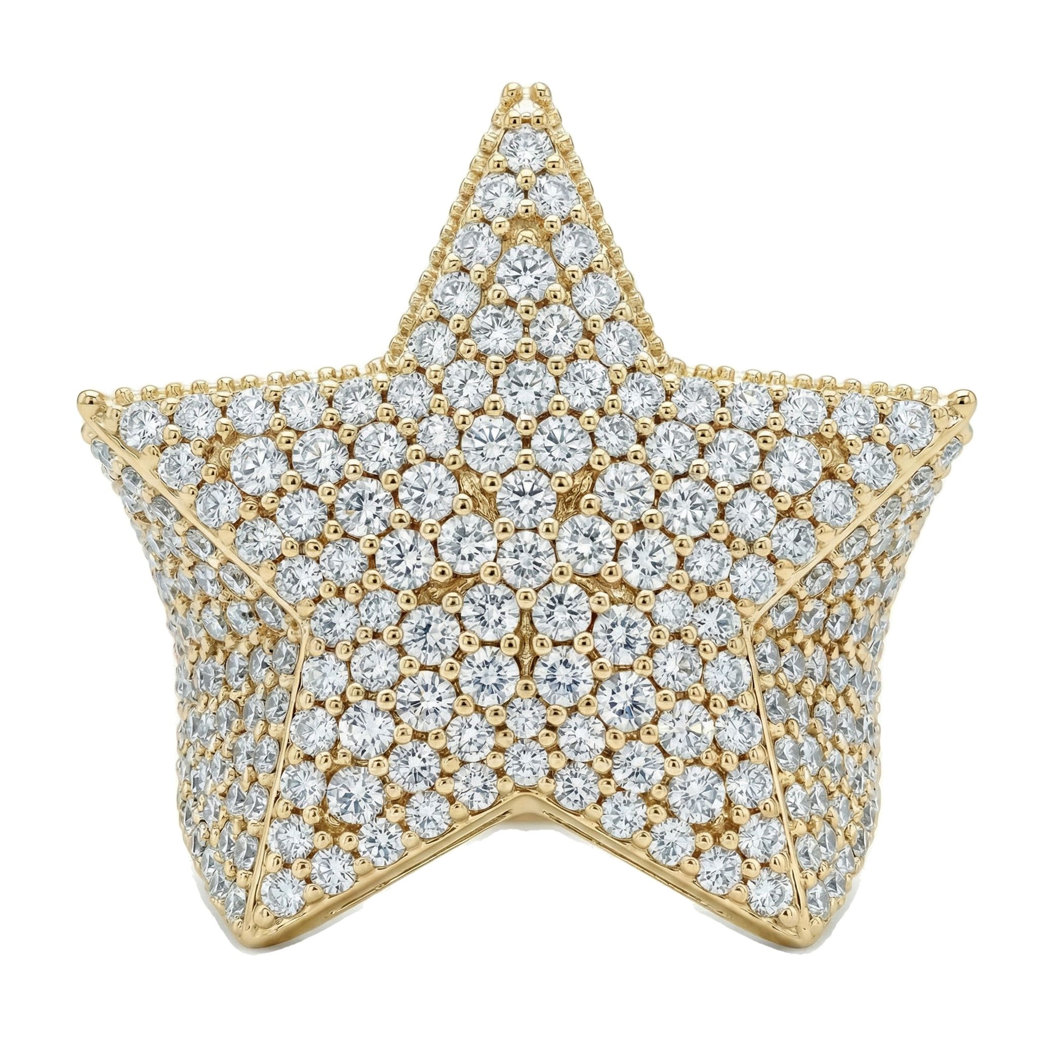 9.50 ct EF VS Lab Grown Diamond Mens Statement Ring in 14k Yellow Gold _ Sz0950 102198