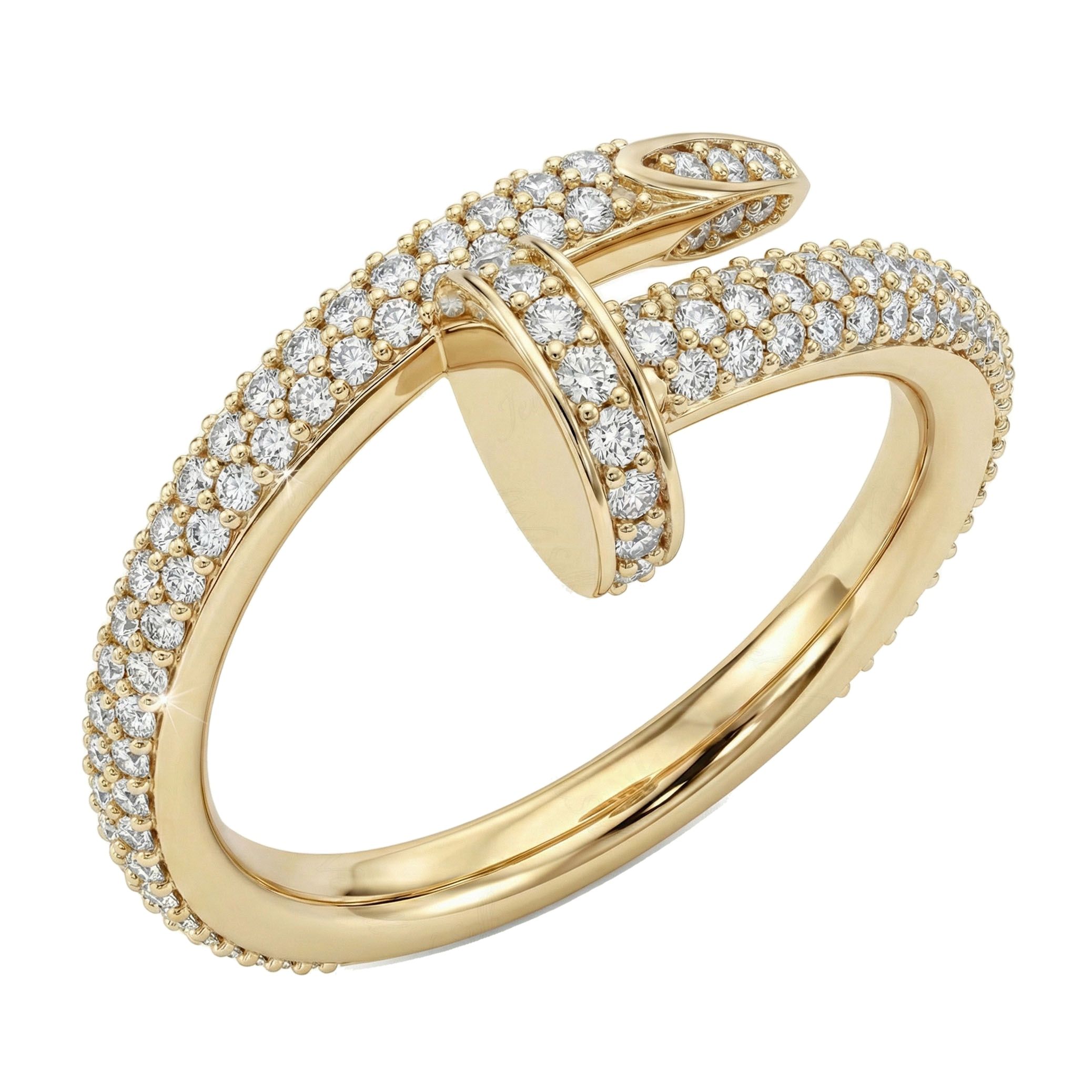 1.25 ct EF VS Lab Grown Diamond Fancy Ring in 10k Yellow Gold _ Sz0775 102213