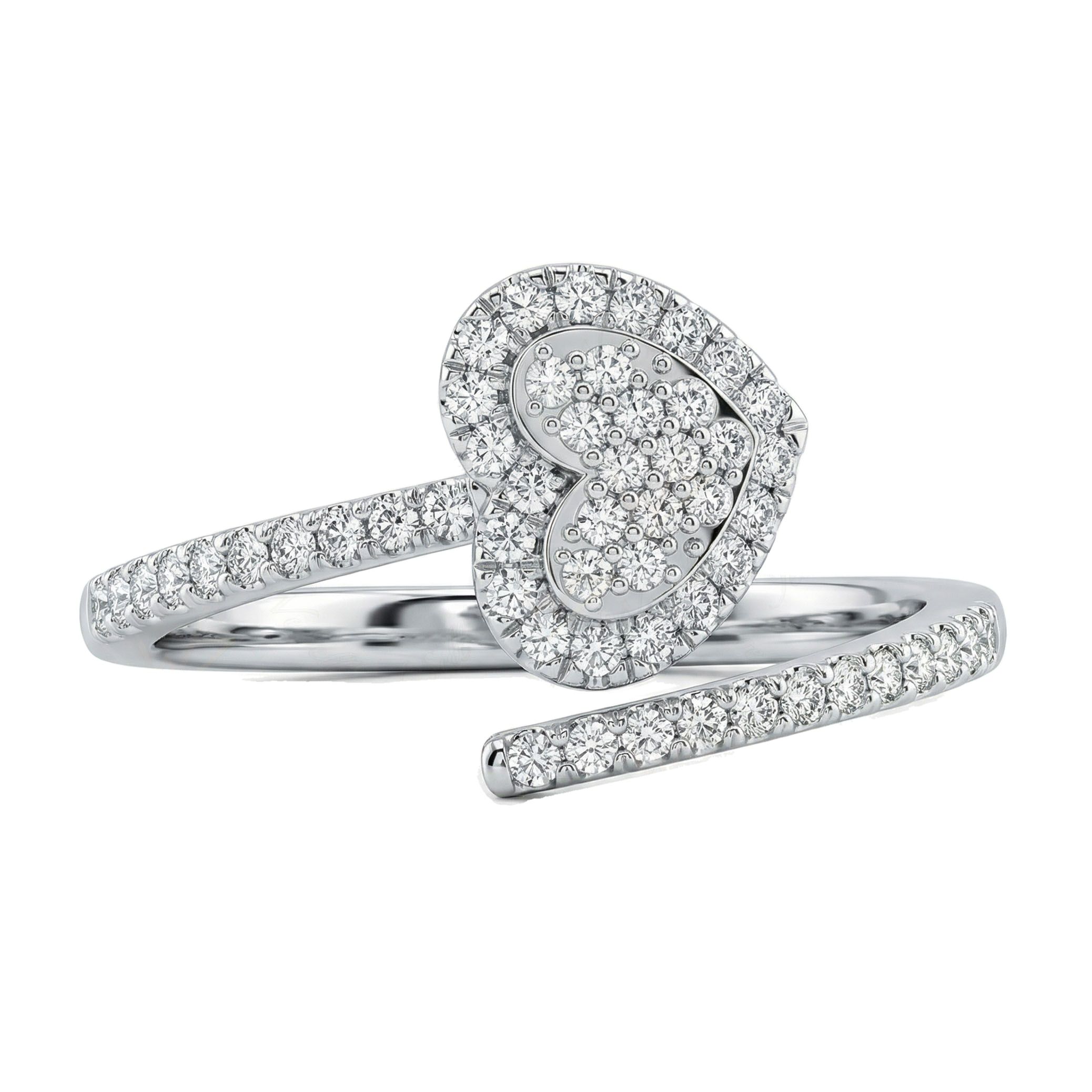 0.25 ct EF VS Lab Grown Diamond Fancy Ring in 10k White Gold _ Sz0775 102262