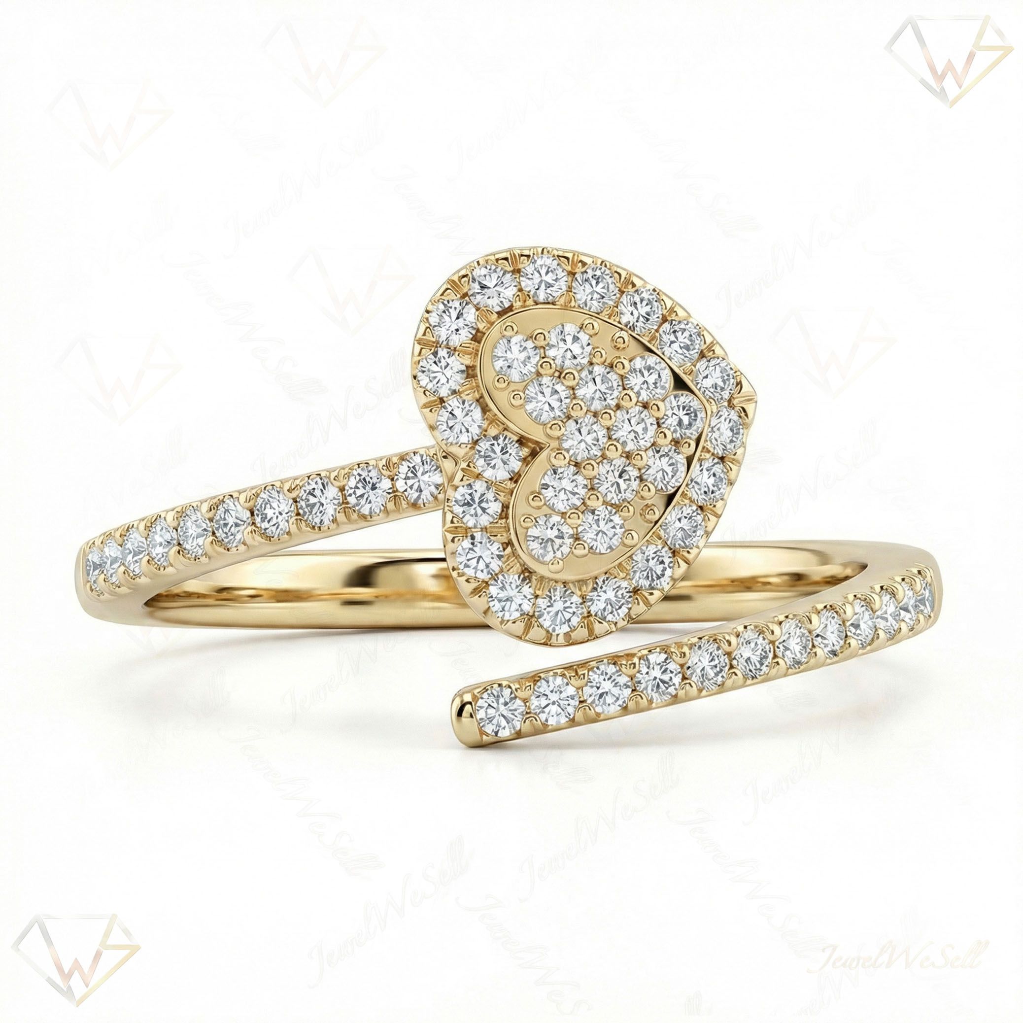0.25 ct EF VS Lab Grown Diamond Fancy Ring in 10k Yellow Gold _ Sz0875 102262