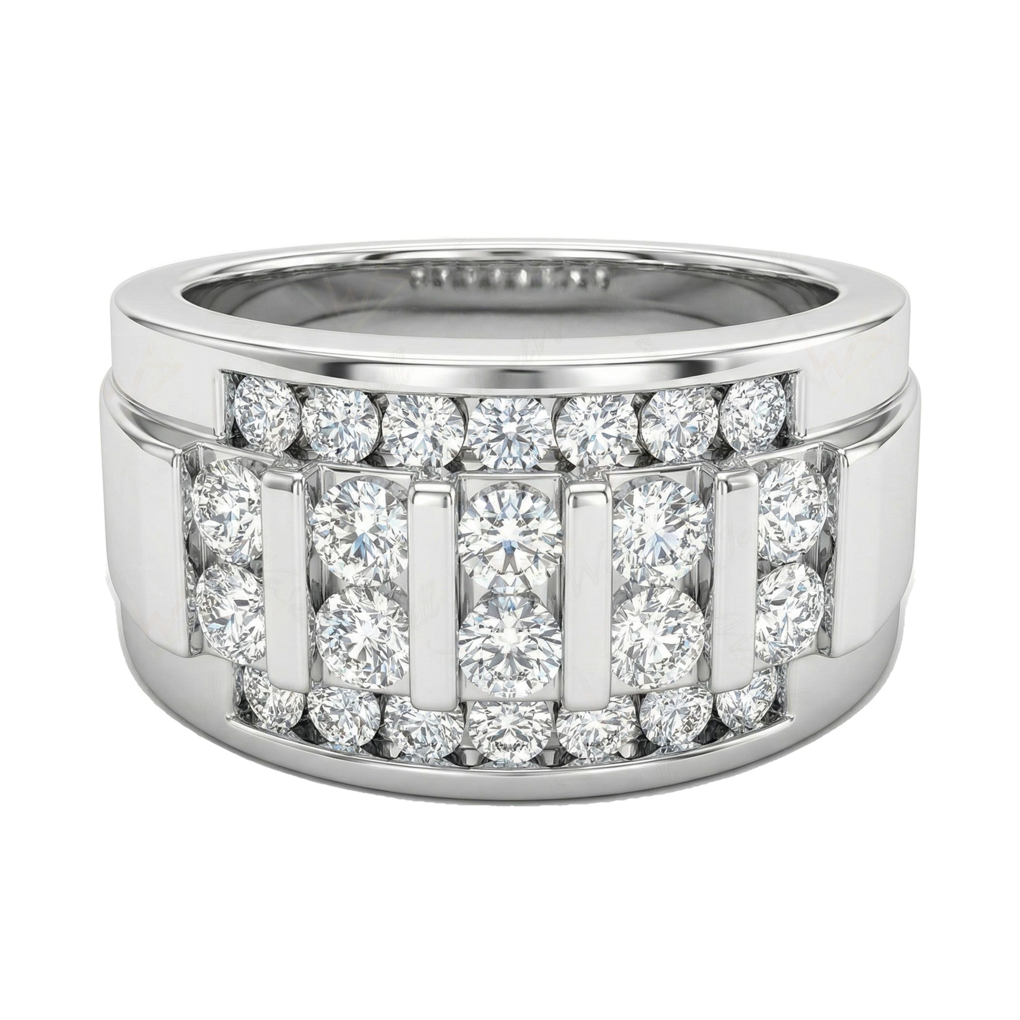 1.50 ct EF VS Moissanite Mens Wedding Band in 925 Sterling SIlver _ Sz0875 102857