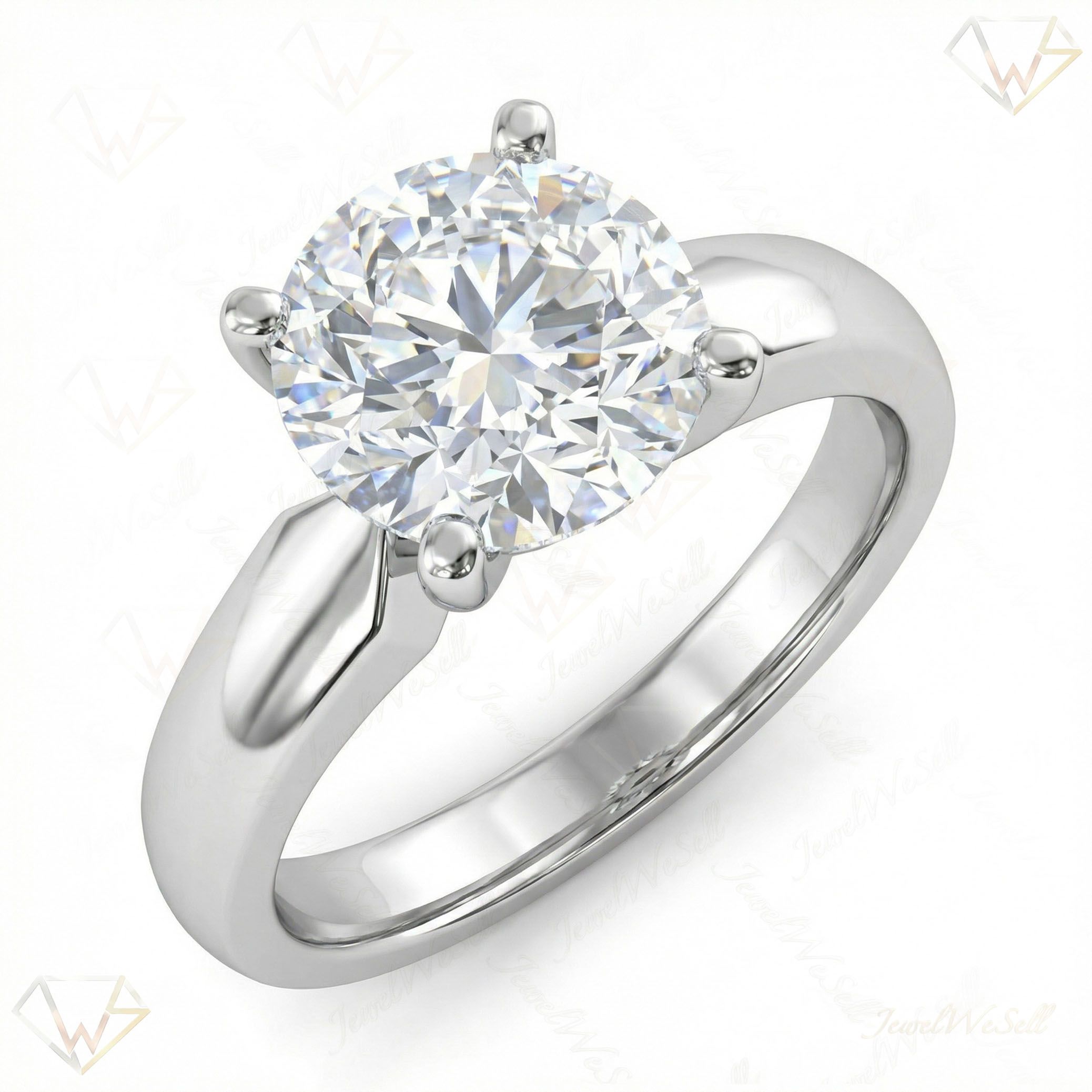 1.60 ct EF VS Moissanite Solitaire Engagement Ring in 925 Sterling SIlver _ Sz0475 103030