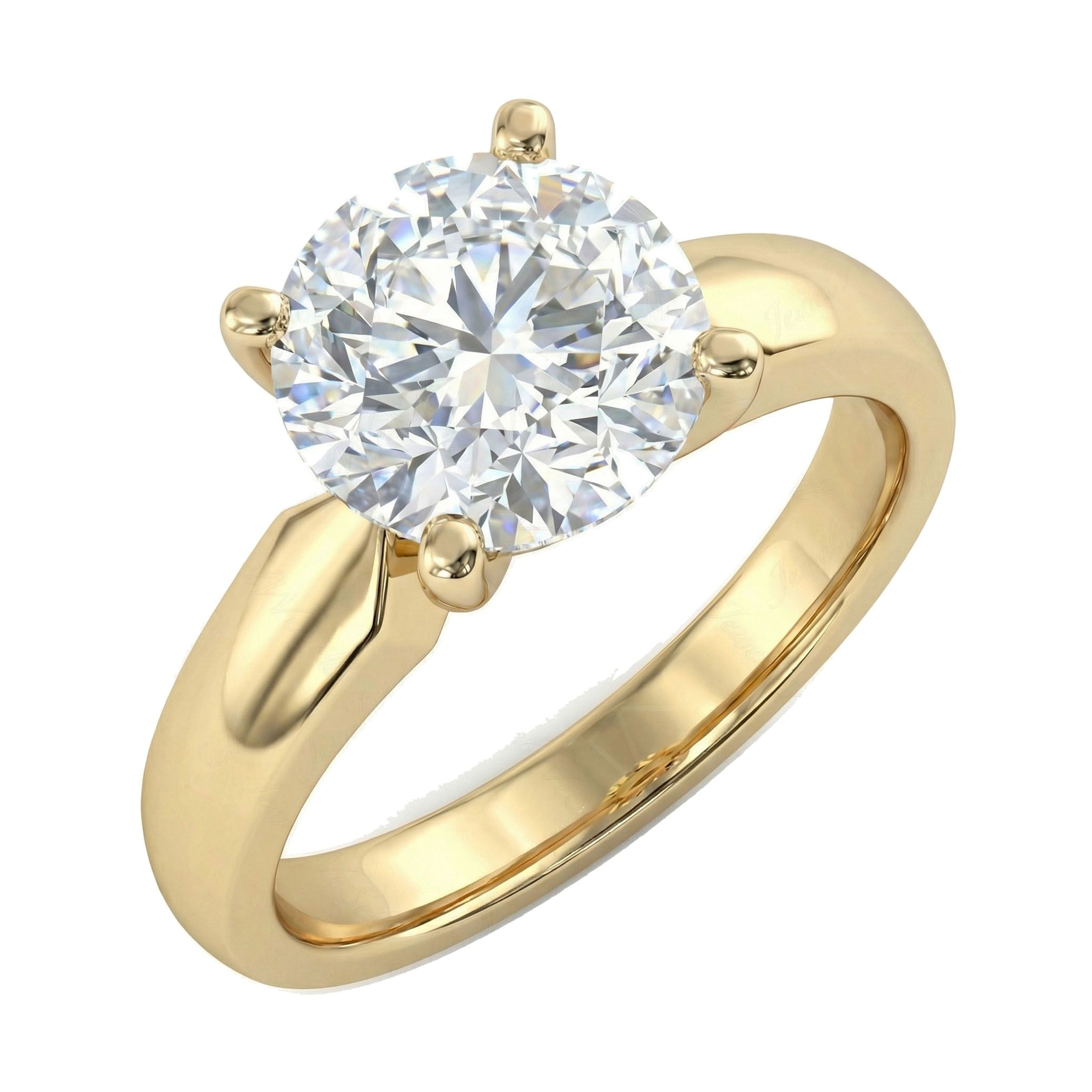 1.60 ct EF VS Lab Grown Diamond Solitaire Engagement Ring in 10k Yellow Gold _ Sz0525 103030