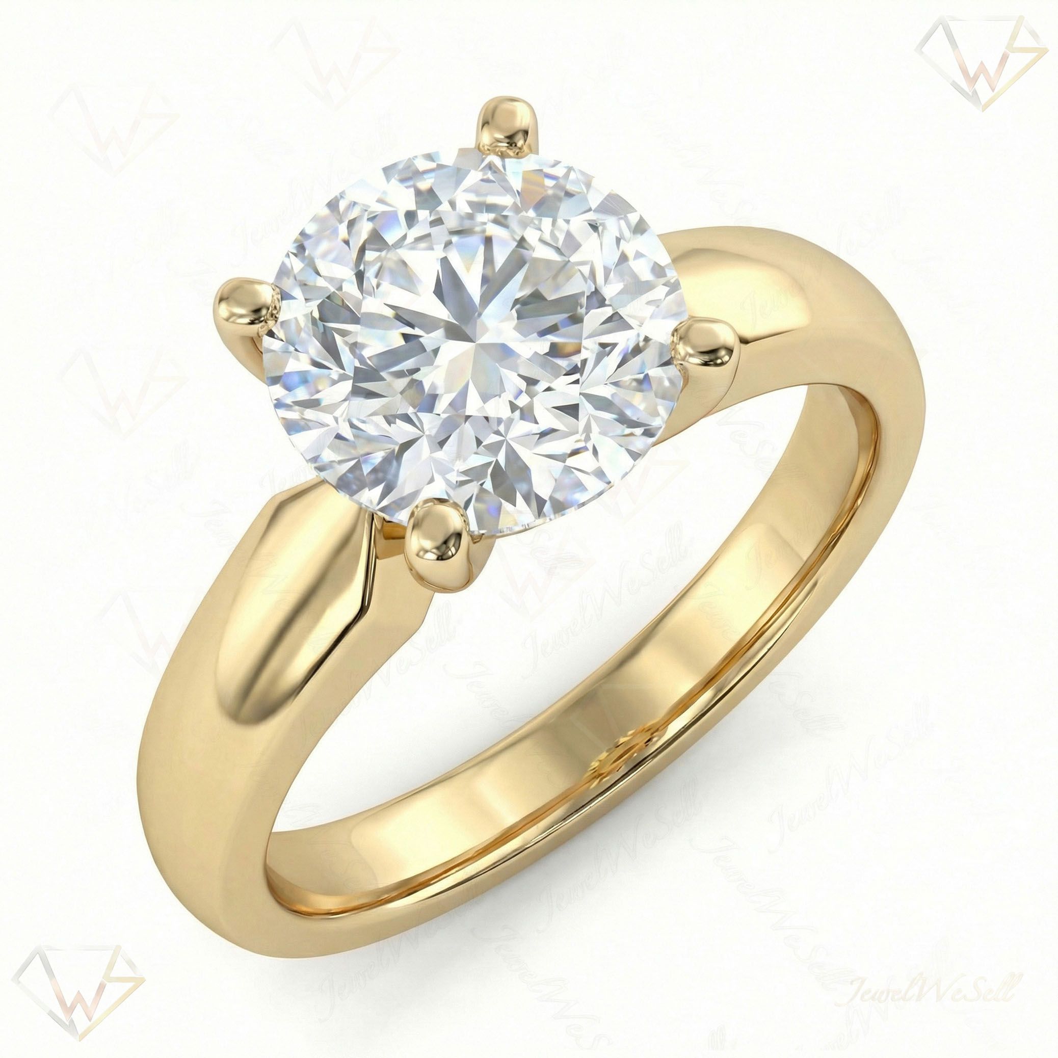 1.60 ct EF VS Lab Grown Diamond Solitaire Engagement Ring in 10k Yellow Gold _ Sz0850 103030