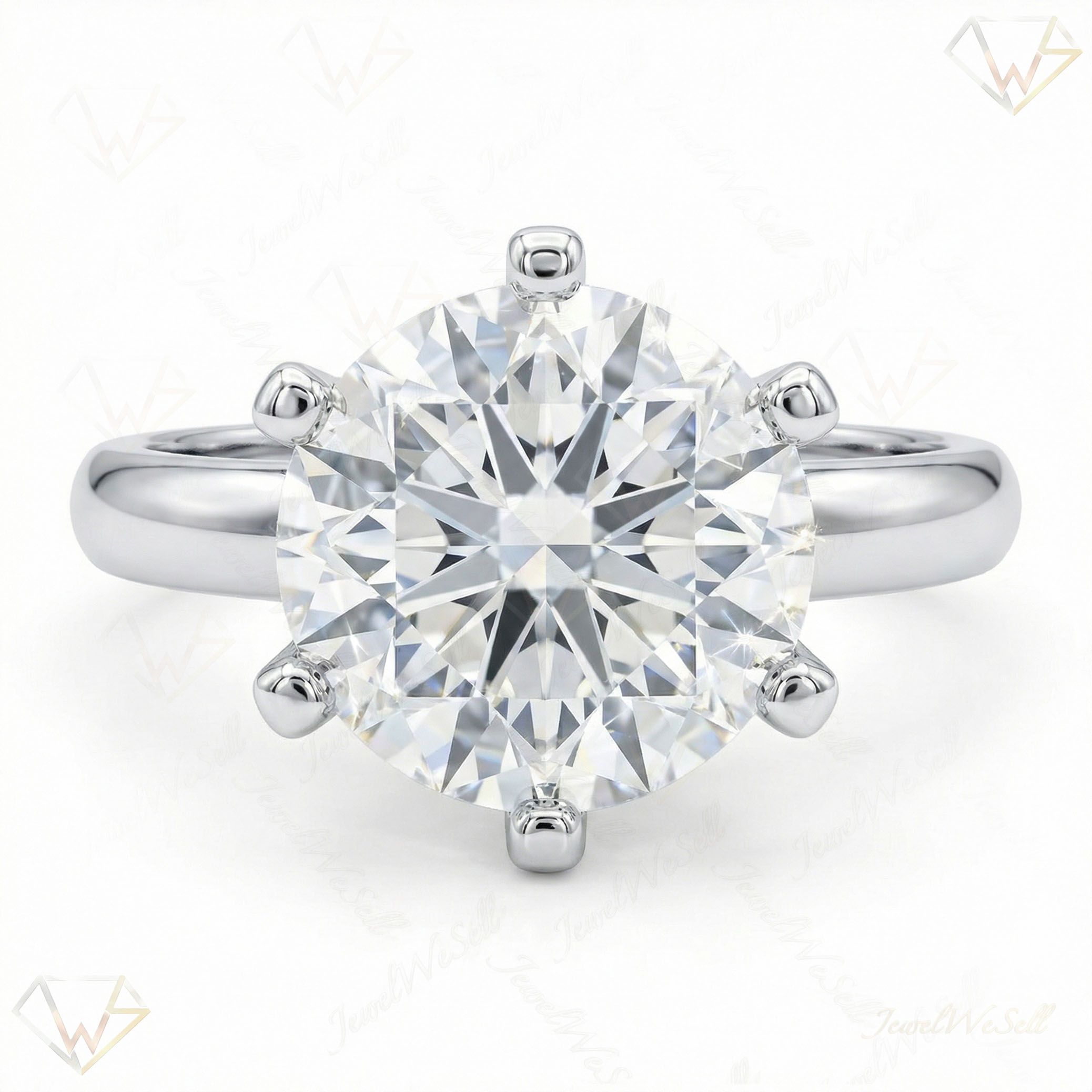 1.40 ct EF VS Lab Grown Diamond Solitaire Engagement Ring in 14k White Gold _ Sz0475 103063