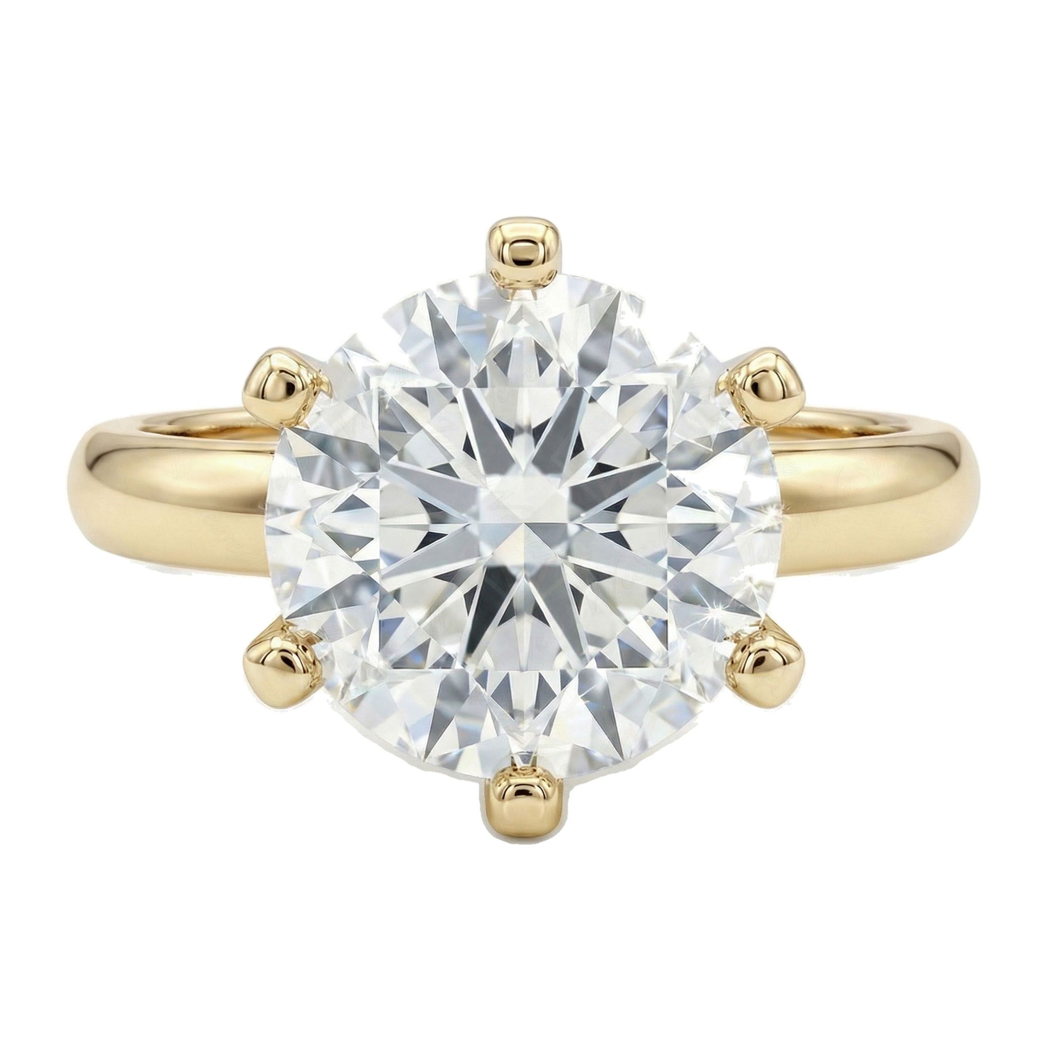 1.40 ct EF VS Lab Grown Diamond Solitaire Engagement Ring in 14k Yellow Gold _ Sz0475 103063