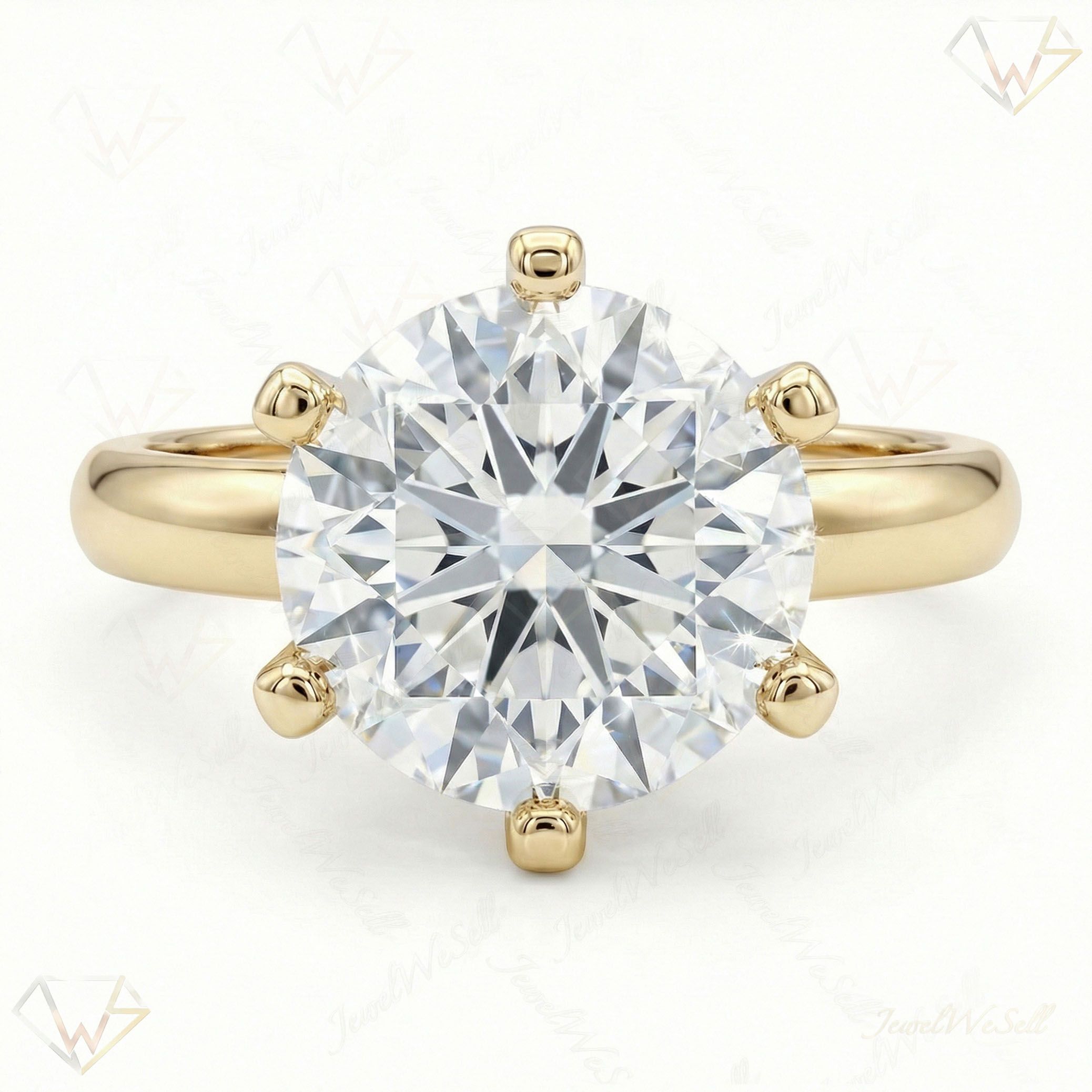 1.40 ct EF VS Lab Grown Diamond Solitaire Engagement Ring in 14k Yellow Gold _ Sz0700 103063