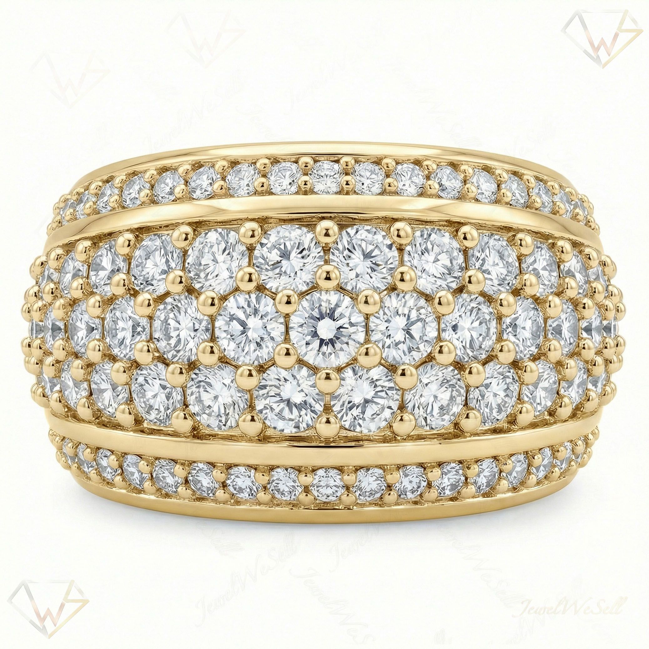 2.40 ct EF VS Lab Grown Diamond Mens Wedding Band in 10k Yellow Gold _ Sz0450 103077