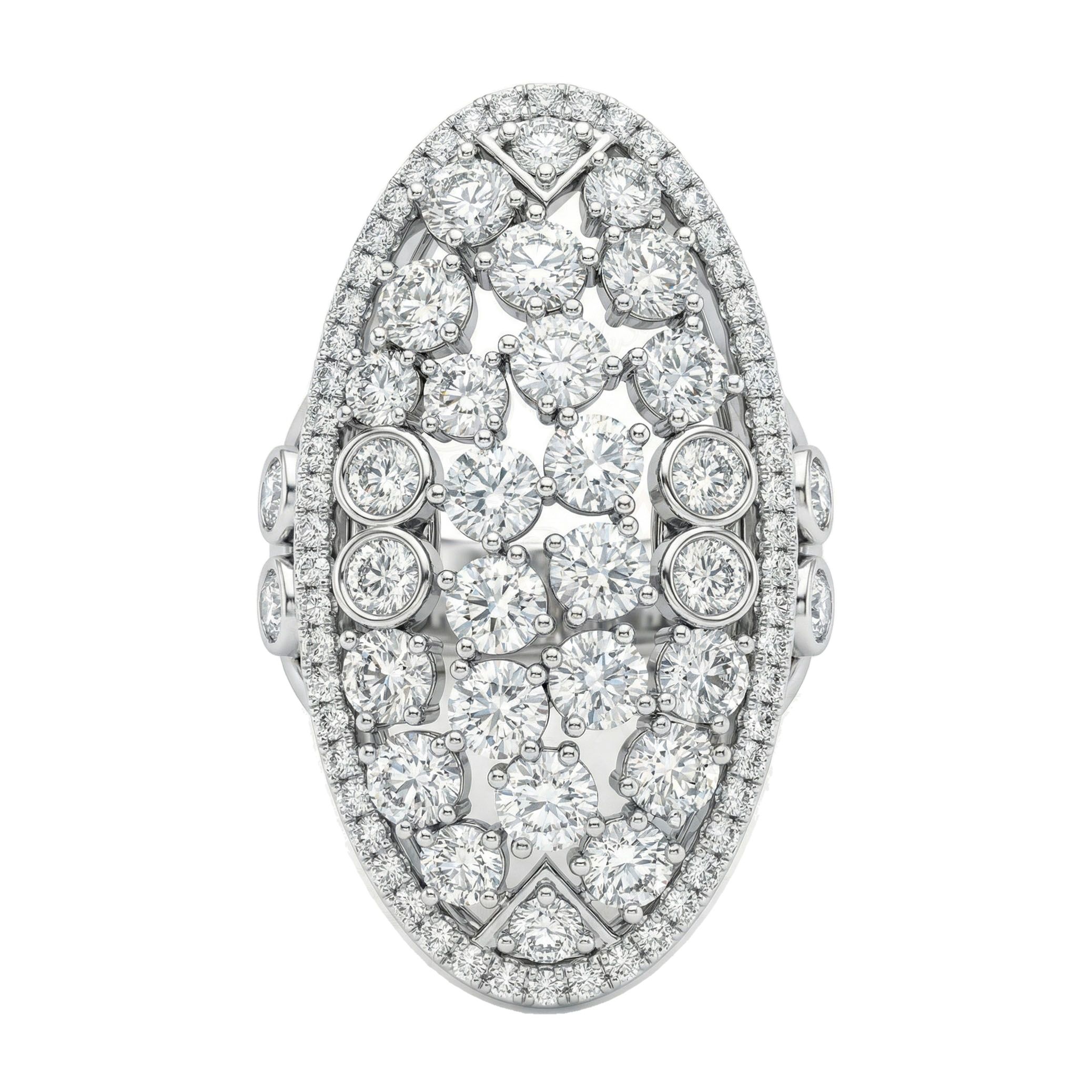 5.00 ct EF VS Moissanite Fancy Ring in 925 Sterling SIlver _ Sz0875 103078