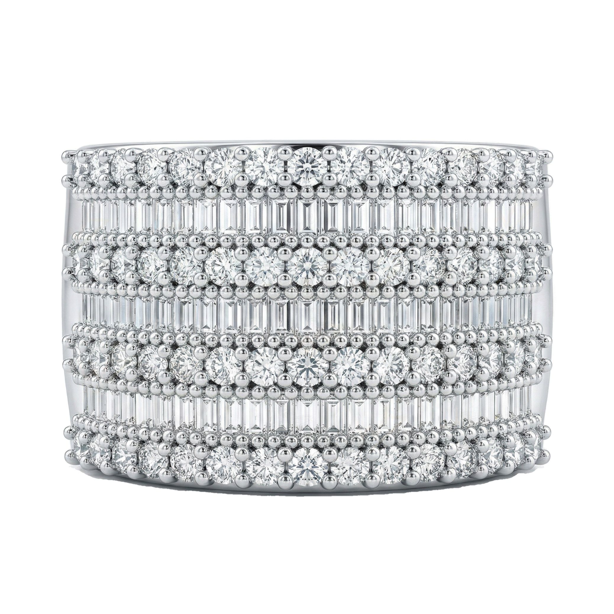2.00 ct EF VS Lab Grown Diamond Multi Row Wedding Band in 10k White Gold _ Sz0875 103081