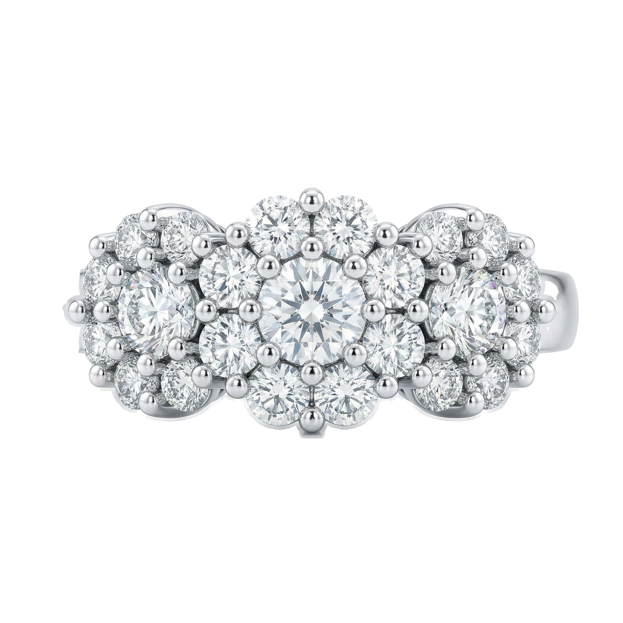 1.40 ct EF VS Moissanite Three Stone Engagement Ring in 925 Sterling SIlver _ Sz0400 103178