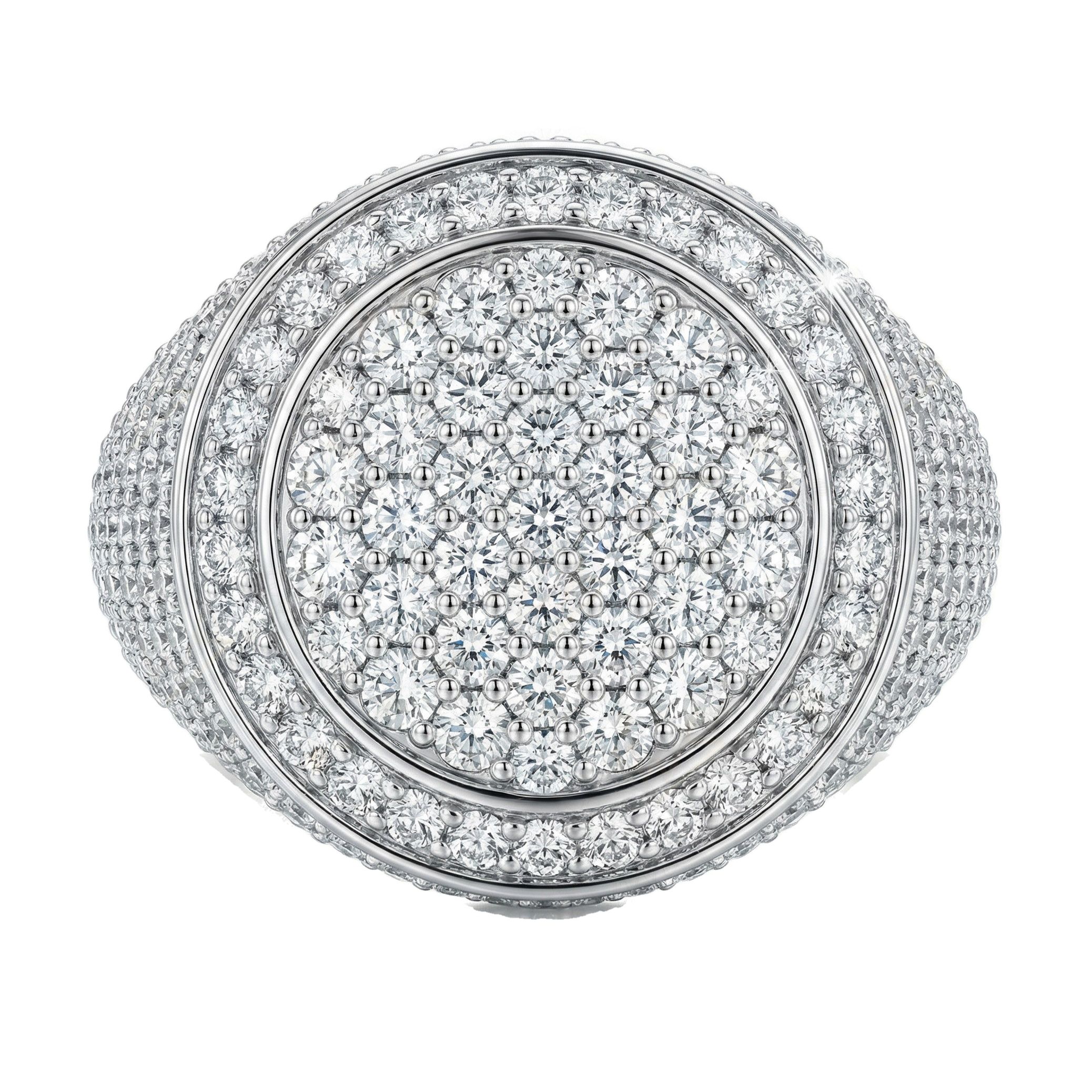 2.90 ct EF VS Lab Grown Diamond Mens Statement Ring in 14k White Gold _ Sz1275 103250