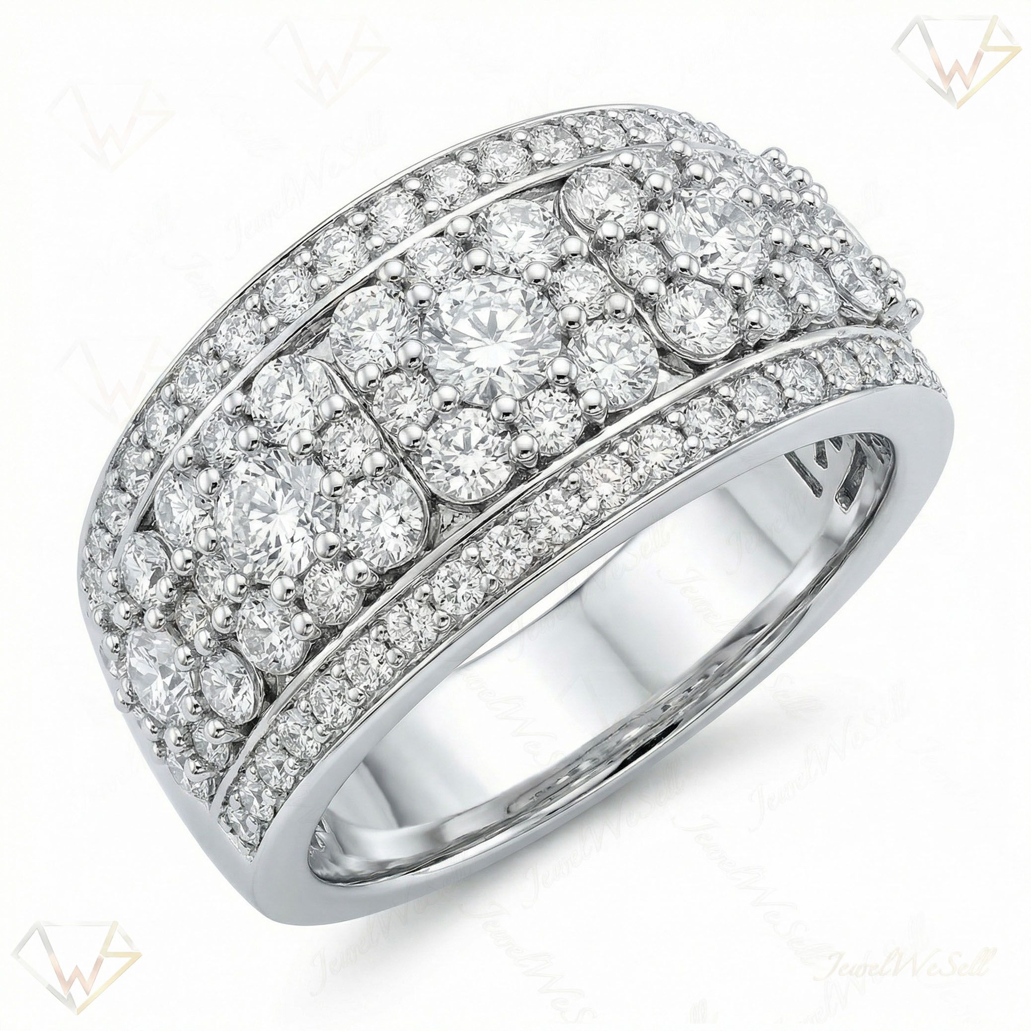1.75 ct EF VS Moissanite Mens Wedding Band in 925 Sterling SIlver _ Sz0550 103262