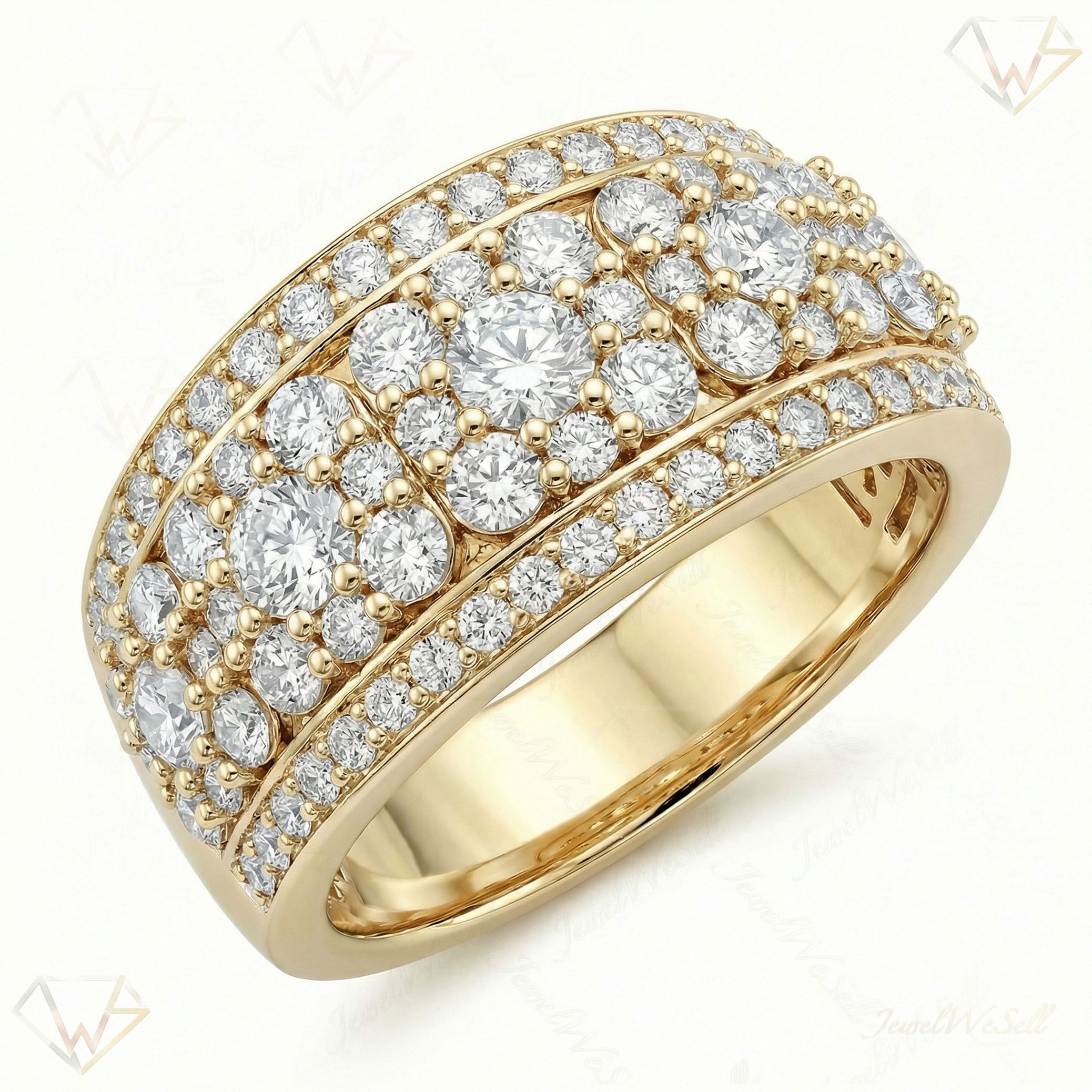 1.75 ct EF VS Lab Grown Diamond Mens Wedding Band in 10k Yellow Gold _ Sz0400 103262