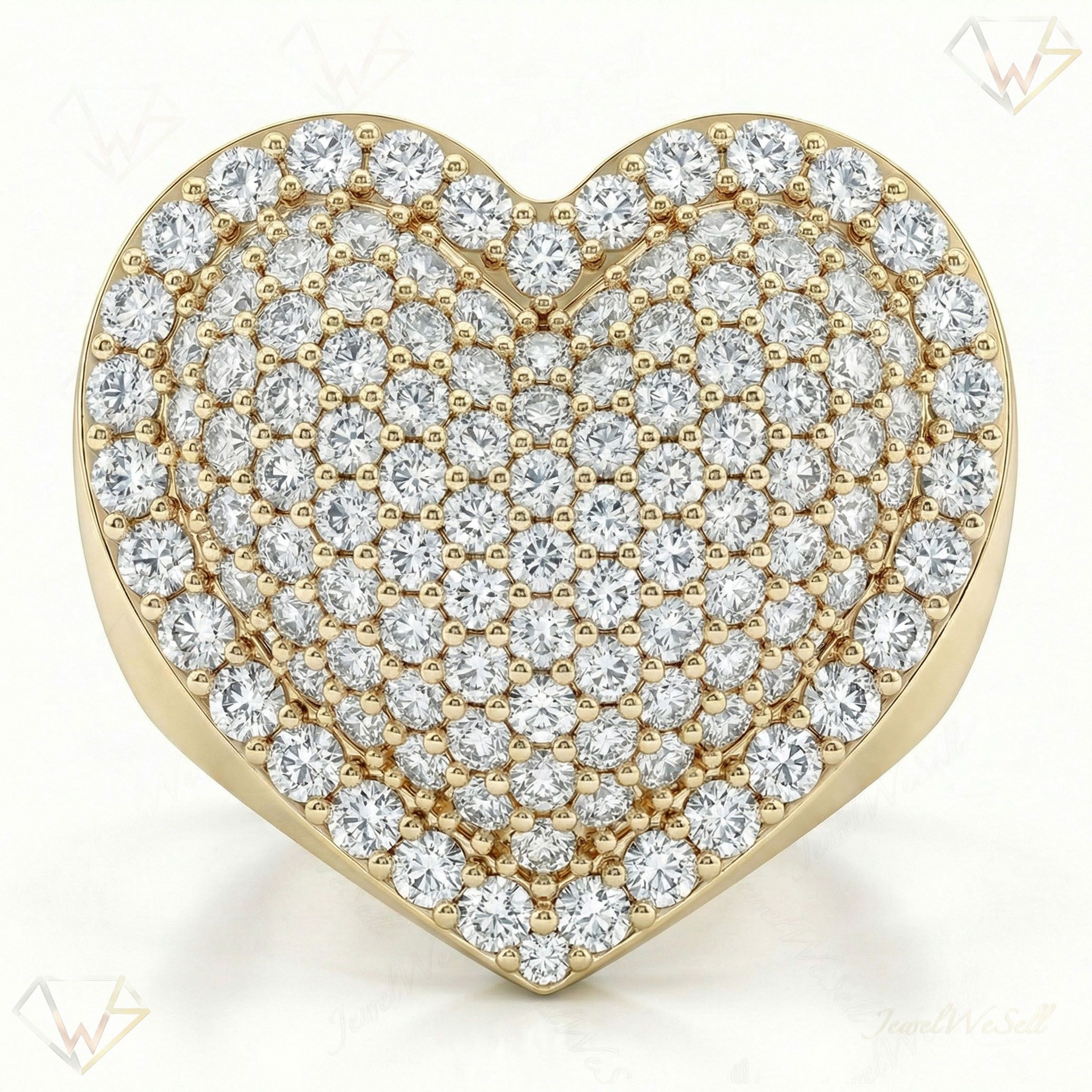 2.50 ct EF VS Lab Grown Diamond Mens Statement Ring in 10k Yellow Gold _ Sz0800 103320