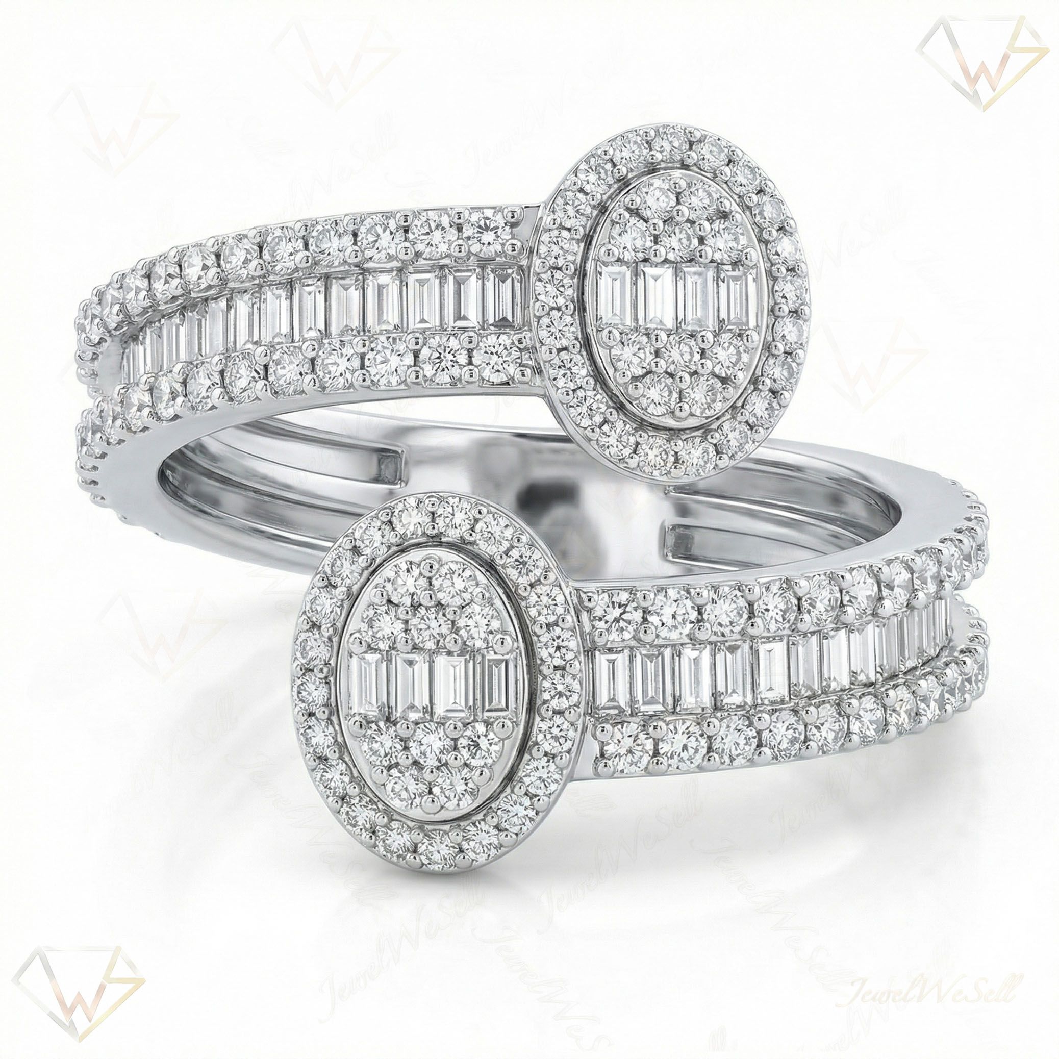 0.90 ct EF VS Moissanite Fancy Ring in 925 Sterling SIlver _ Sz0700 103431