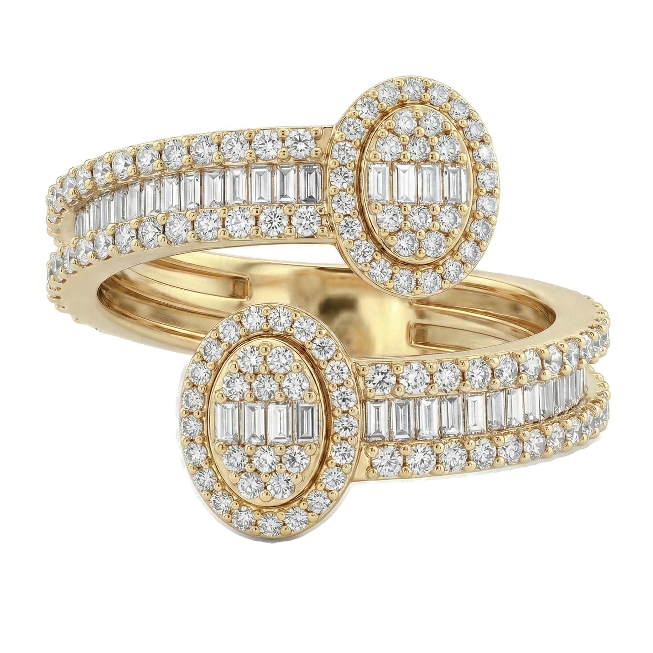0.90 ct EF VS Lab Grown Diamond Fancy Ring in 10k Yellow Gold _ Sz0575 103431