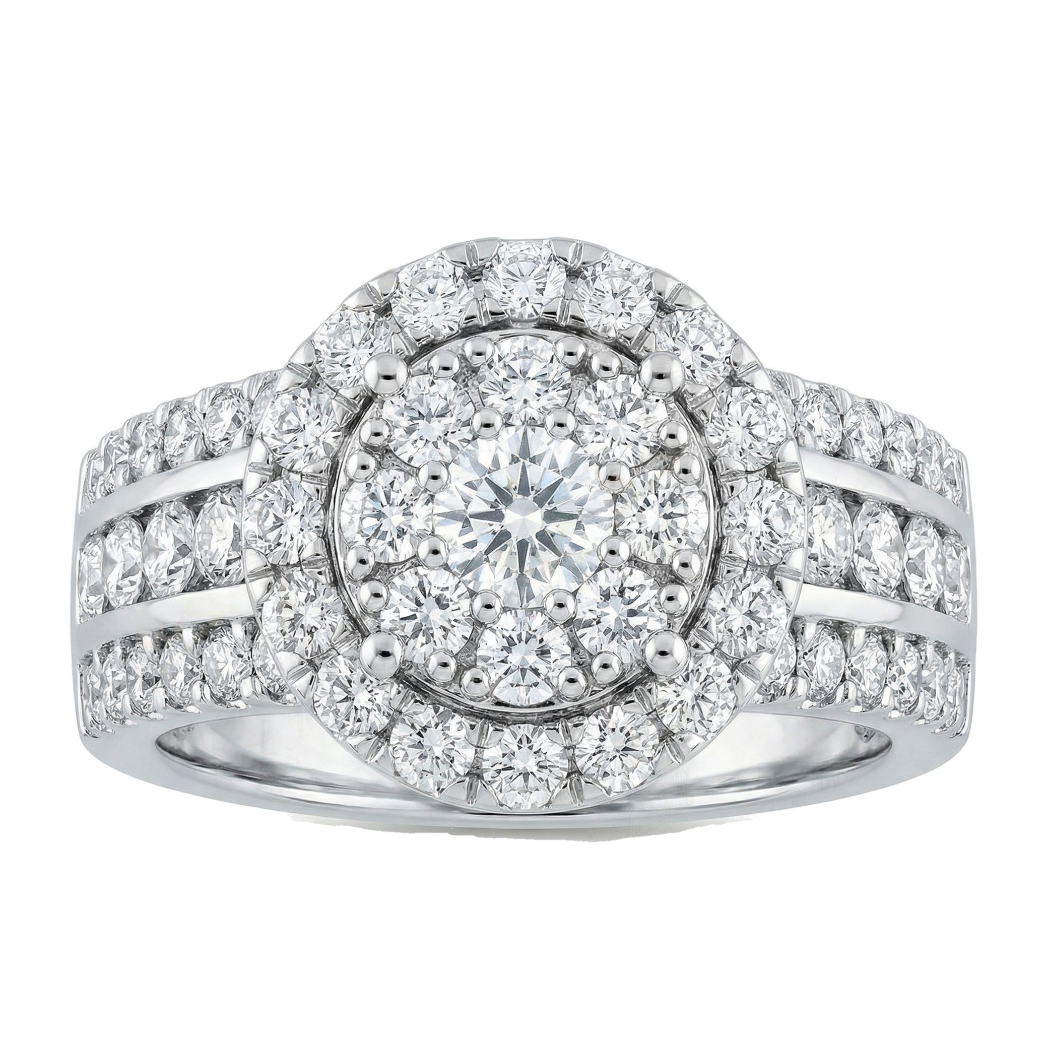 1.50 ct EF VS Moissanite Halo Engagement Ring in 925 Sterling SIlver _ Sz0725 103479