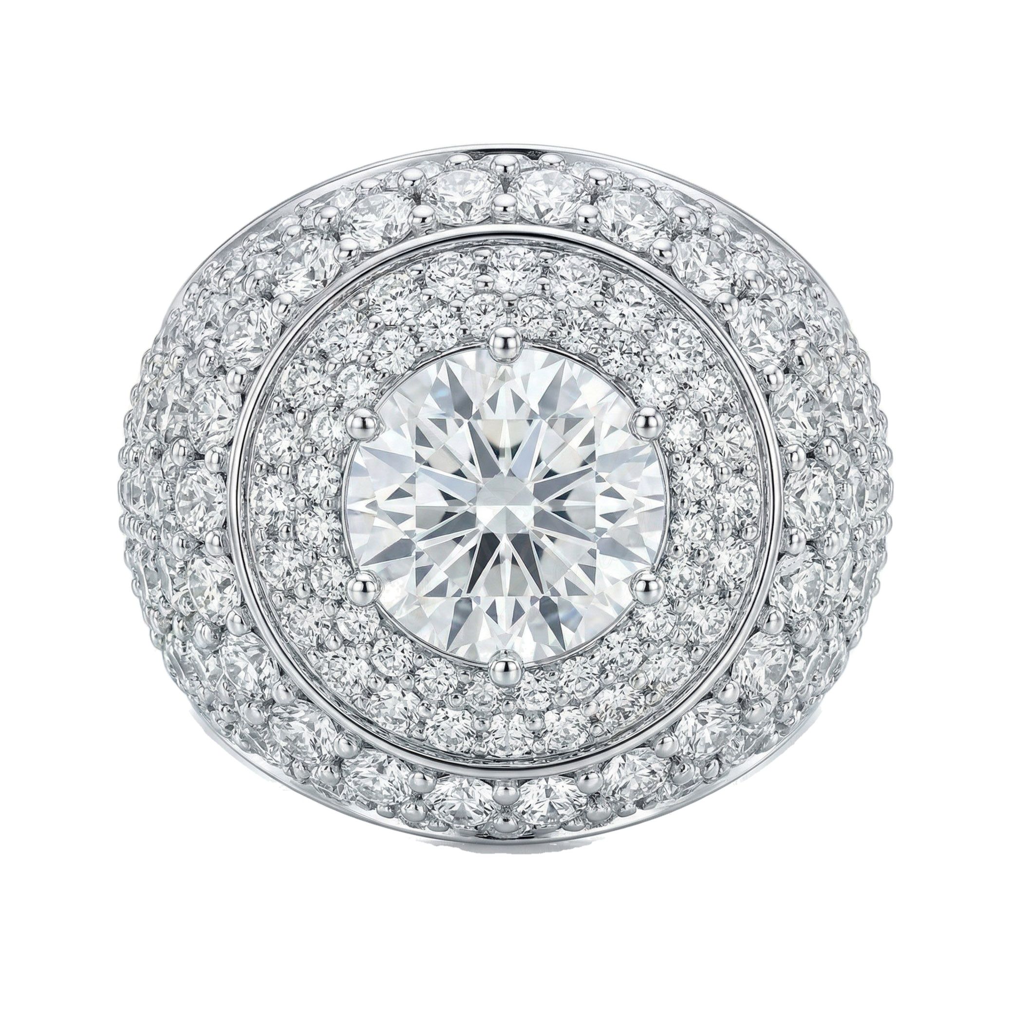 10.00 ct EF VS Moissanite Mens Statement Ring in 925 Sterling SIlver _ Sz1150 104807