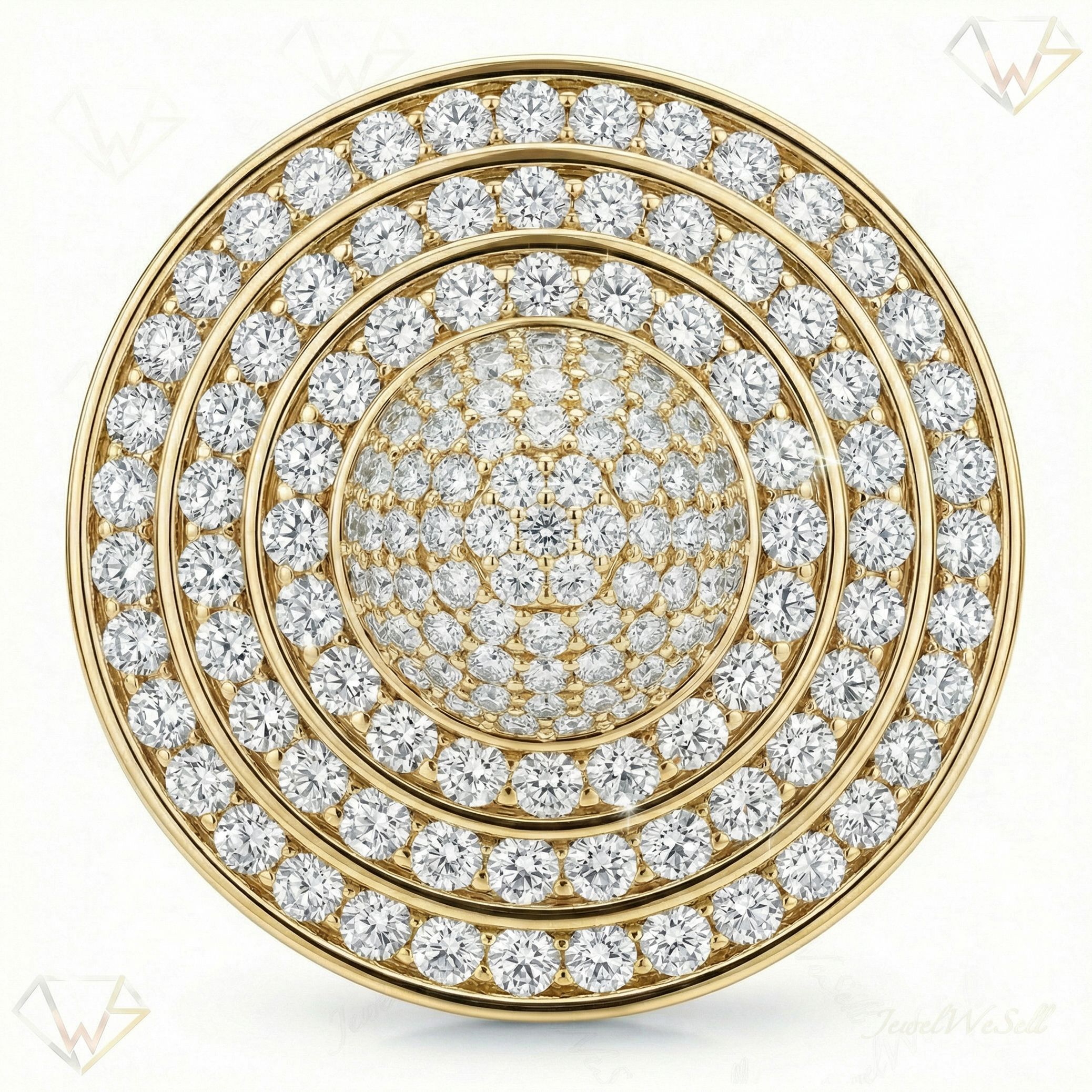 5.80 ct EF VS Lab Grown Diamond Fancy Ring in 14k Yellow Gold _ Sz0725 11183