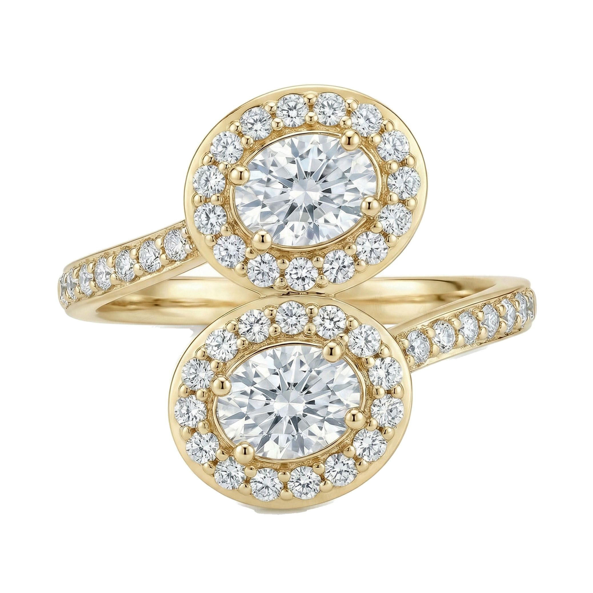 1.25 ct EF VS Lab Grown Diamond Fancy Ring in 10k Yellow Gold _ Sz0575 11266