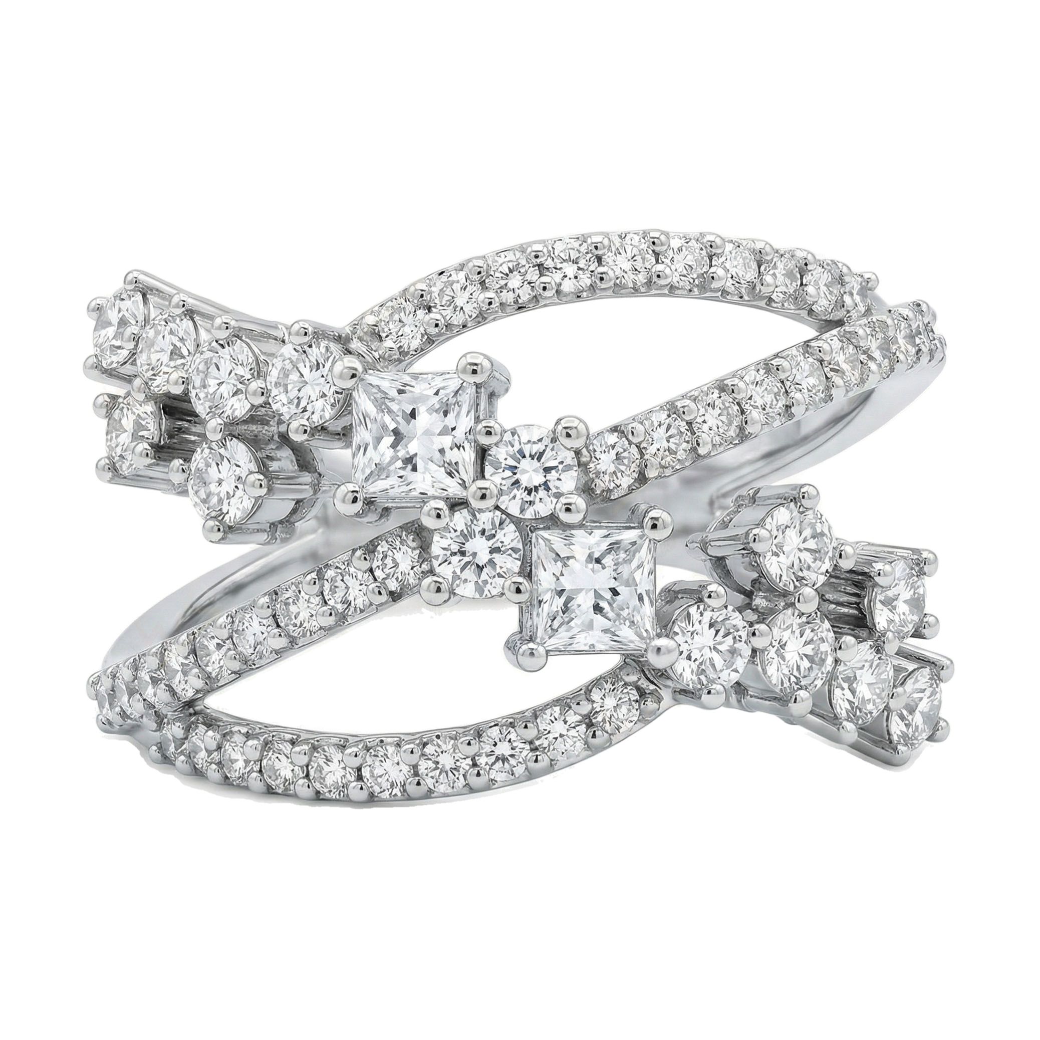 1.15 ct EF VS Moissanite Fancy Ring in 925 Sterling SIlver _ Sz0550 11348