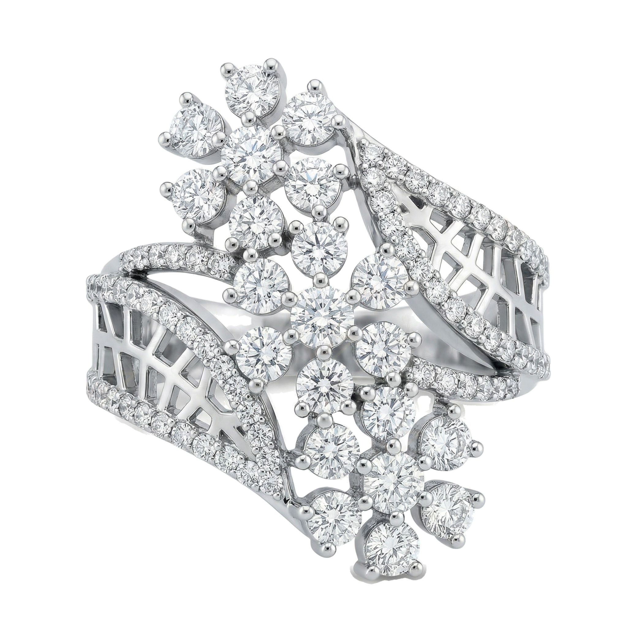 2.10 ct EF VS Moissanite Fancy Ring in 925 Sterling SIlver _ Sz0425 11486