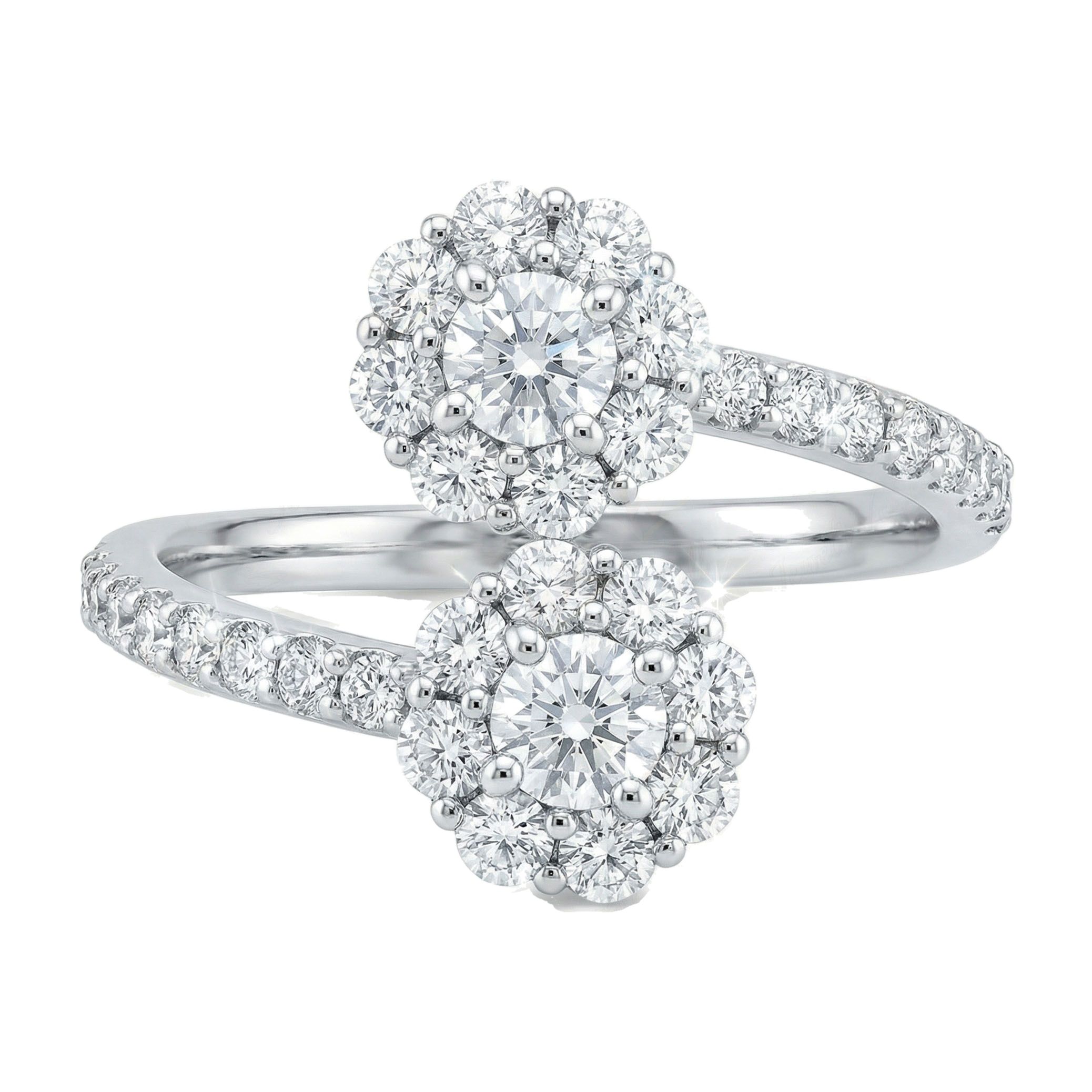 1.15 ct EF VS Lab Grown Diamond Fancy Ring in 10k White Gold _ Sz0500 132276