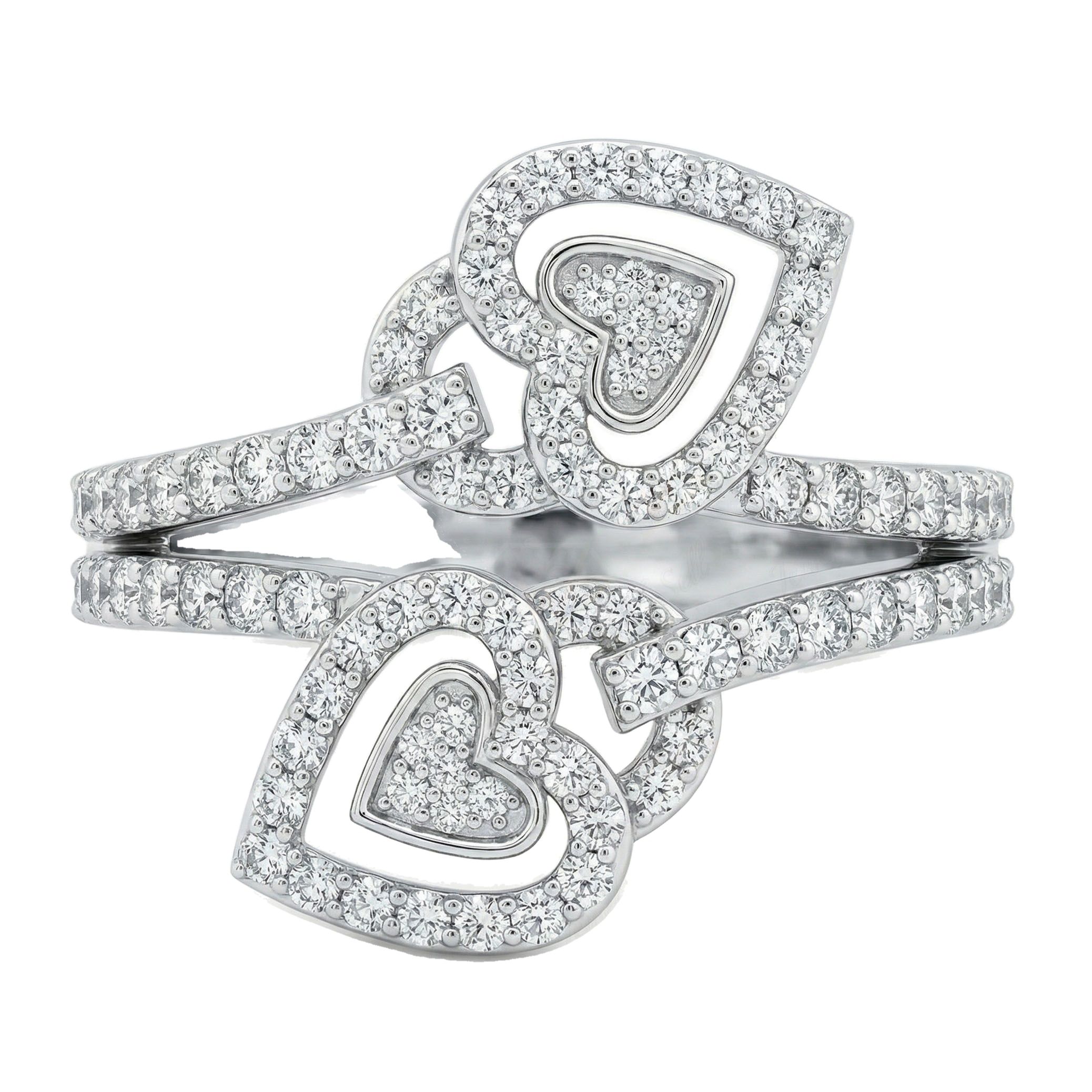 1.00 ct EF VS Lab Grown Diamond Fancy Ring in 10k White Gold _ Sz0600 13787
