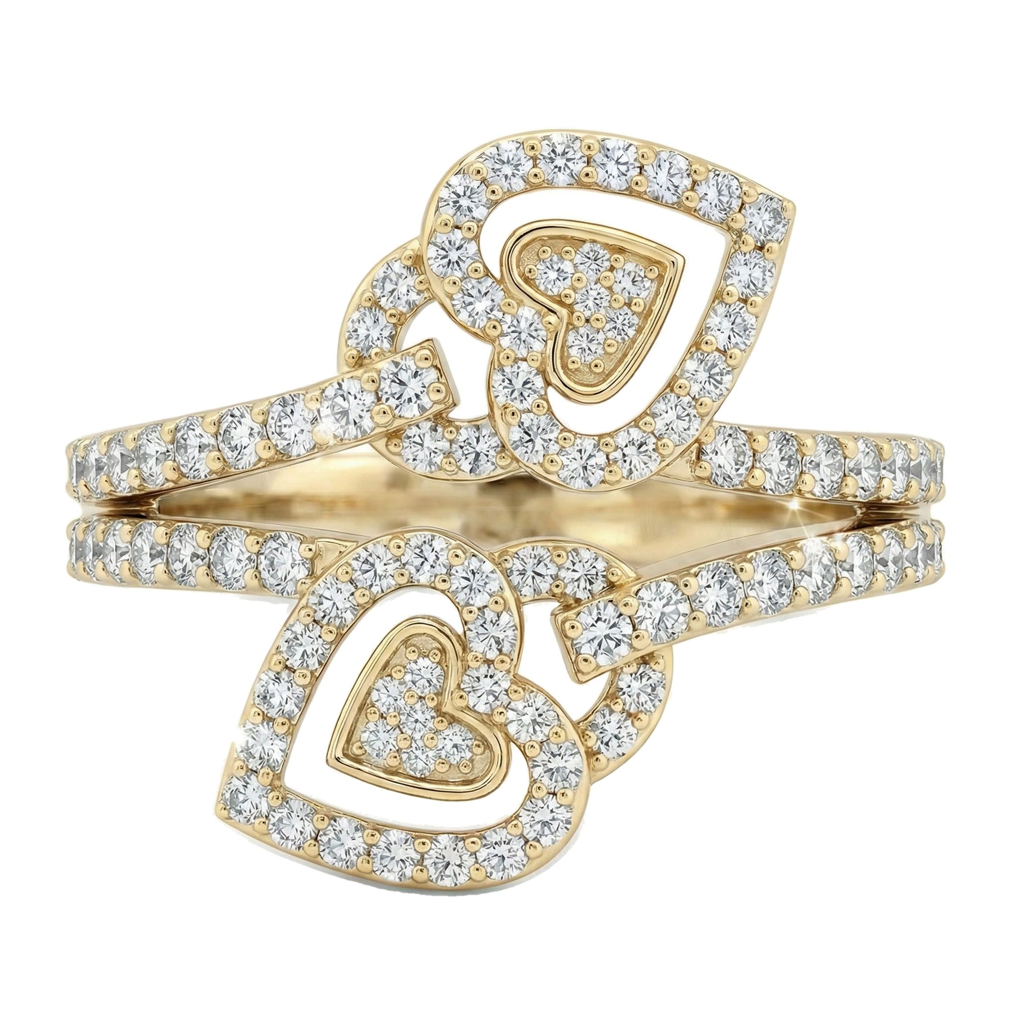 1.00 ct EF VS Lab Grown Diamond Fancy Ring in 14k Yellow Gold _ Sz0875 13787