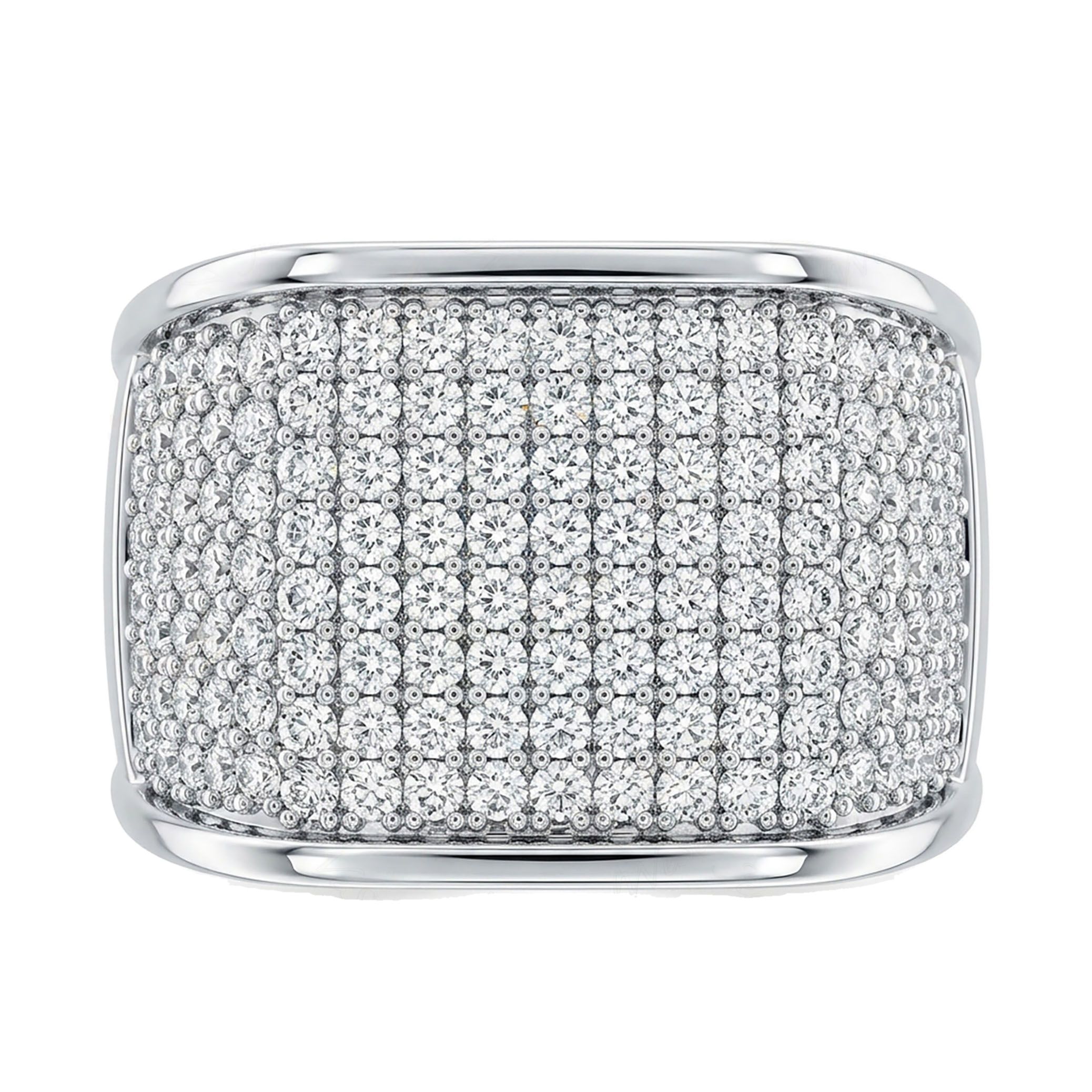 2.90 ct EF VS Lab Grown Diamond Mens Wedding Band in 14k White Gold _ Sz1250 14178