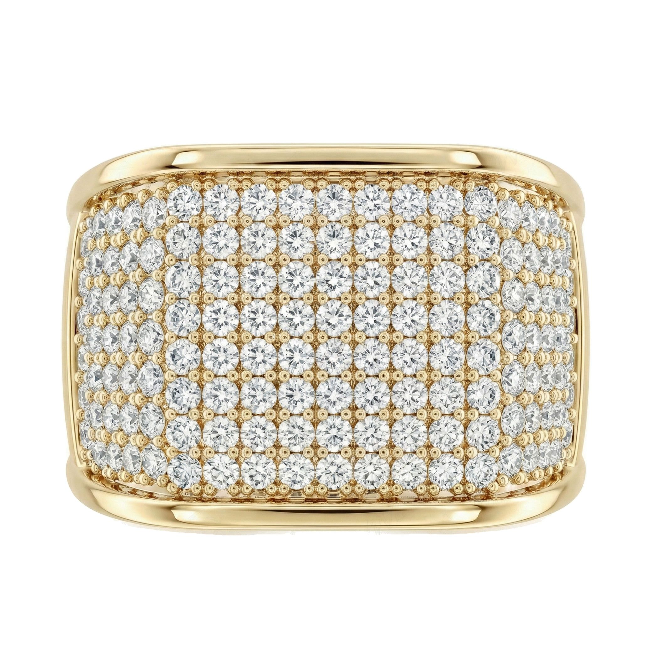 2.90 ct EF VS Lab Grown Diamond Mens Wedding Band in 10k Yellow Gold _ Sz0900 14178
