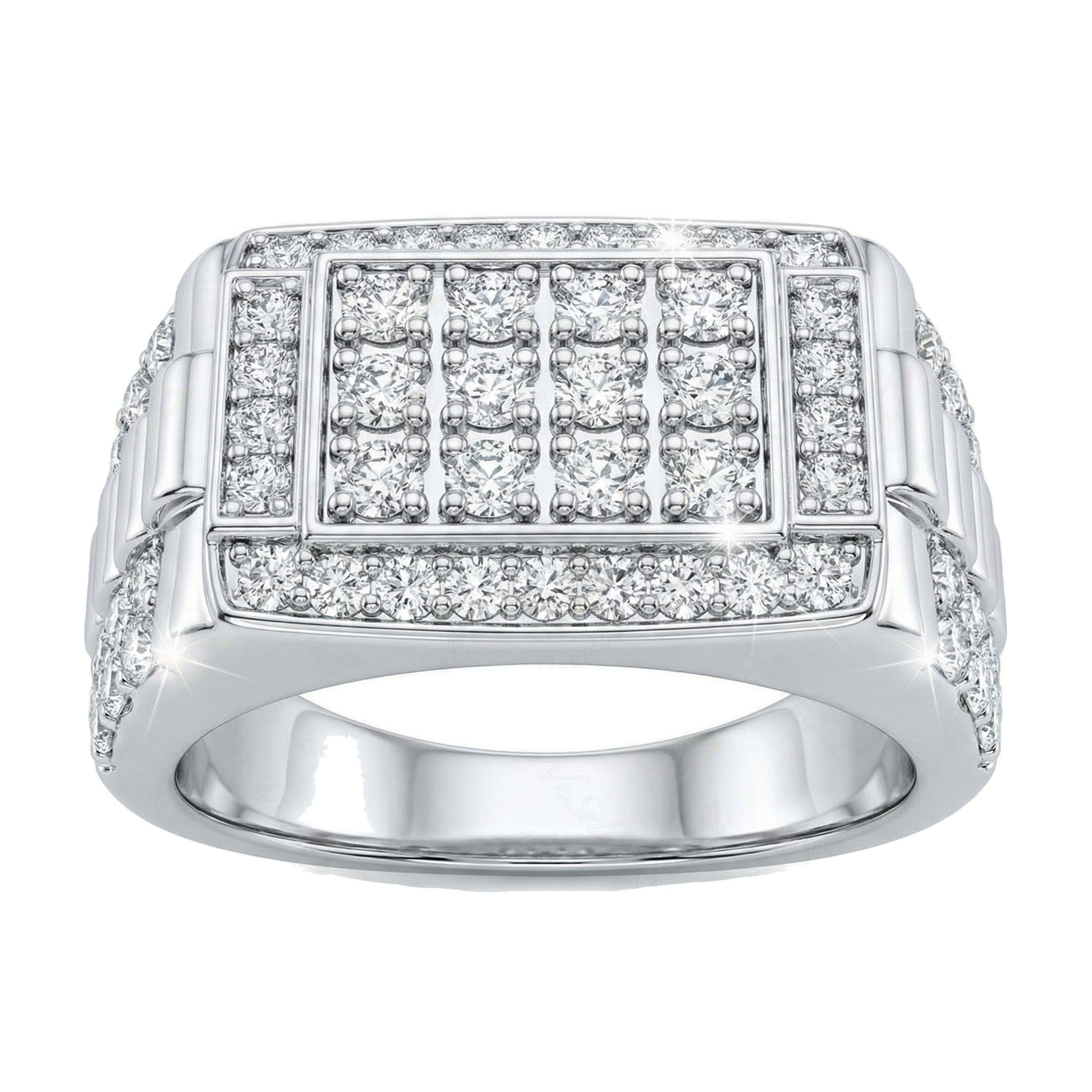1.00 ct EF VS Lab Grown Diamond Mens Wedding Band in 14k White Gold _ Sz1125 14208