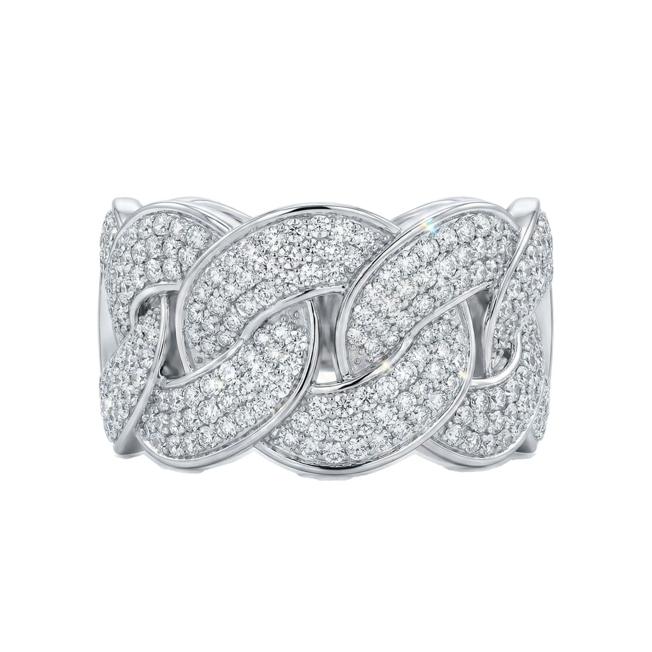 1.25 ct EF VS Lab Grown Diamond Mens Cuban Ring in 10k White Gold _ Sz0500 15832