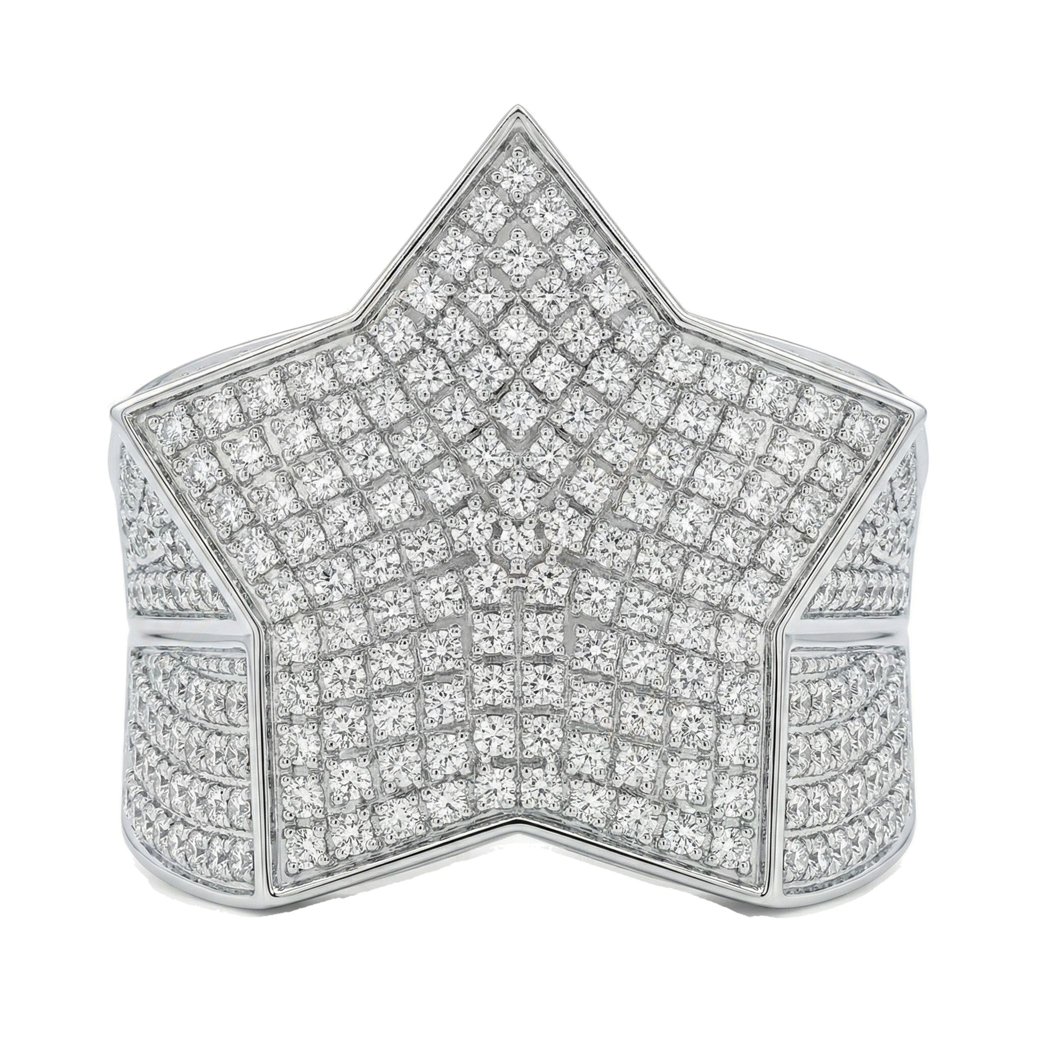 1.80 ct EF VS Lab Grown Diamond Mens Statement Ring in 10k White Gold _ Sz0975 15842